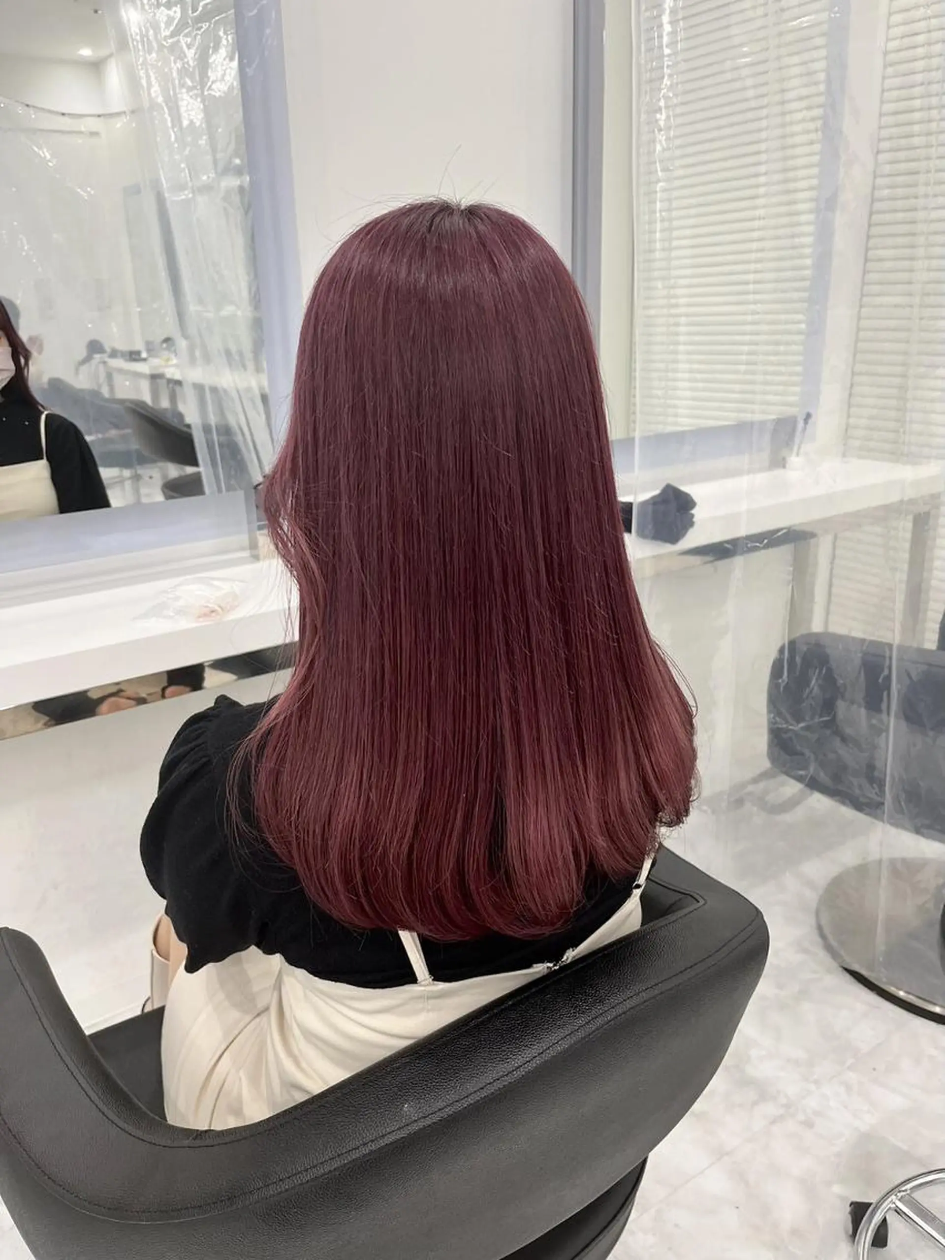 カラー ミディアム 🤎🎀ブリーチなし ピンクラベンダー🧸のヘアスタイル