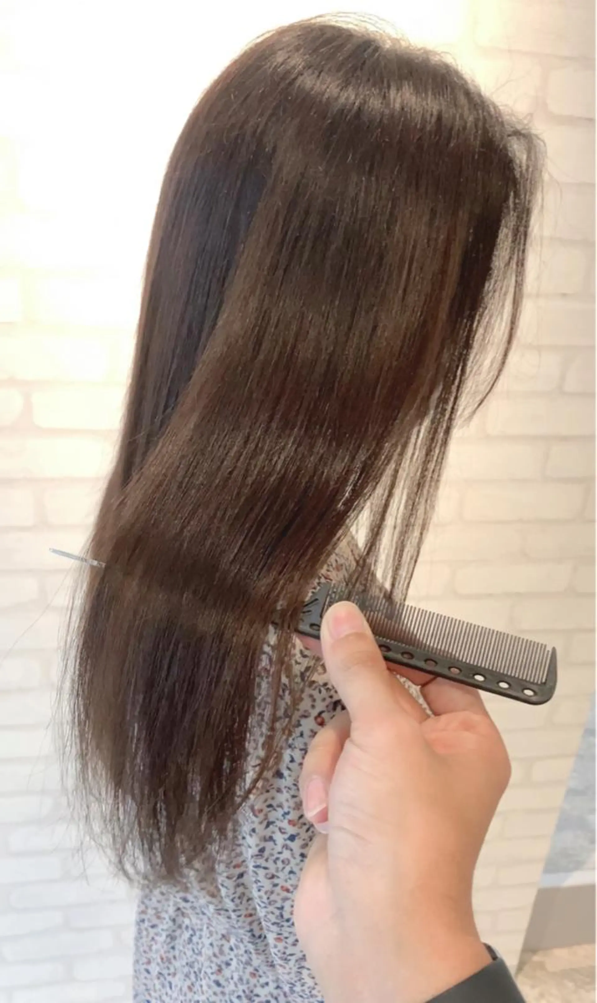 ロング 髪質改善 貸切サロンのヘアスタイル