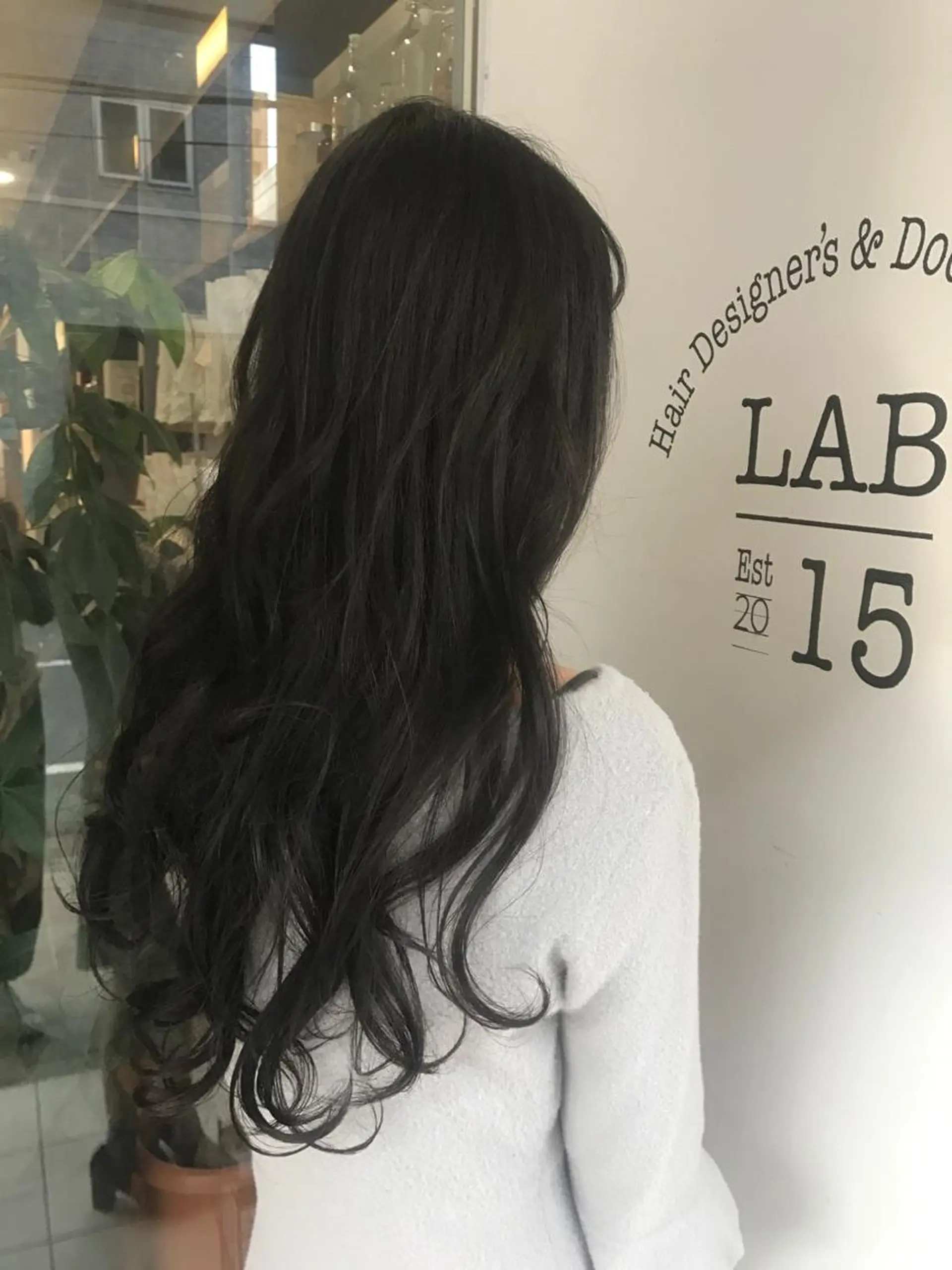 ロング カラー ラベンダーカラー ラベンダーグレー ひろせ かなのヘアスタイル