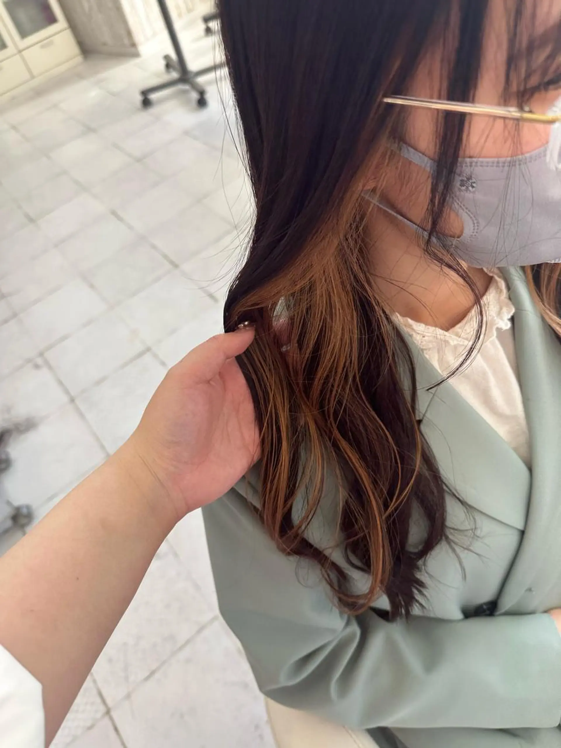 ロング カラー ヘアカラー エクステ♡ヘアメ 内村麻衣のヘアスタイル