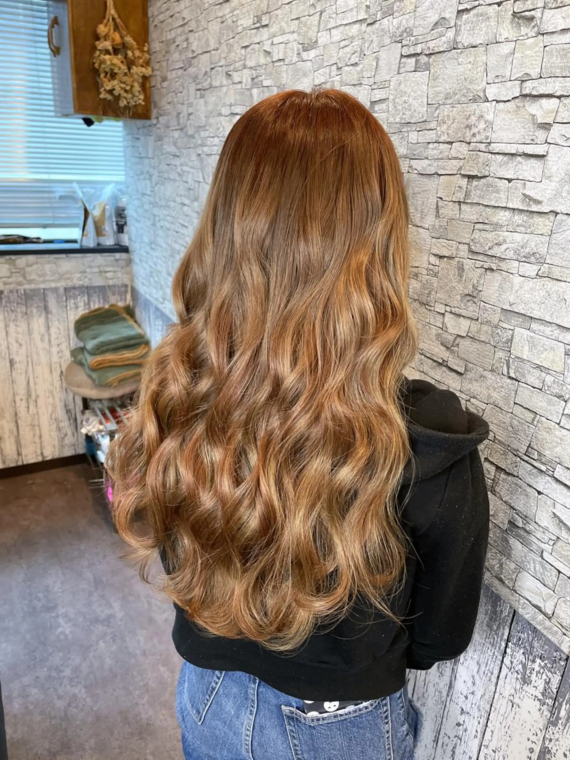 ロング カラー エクステ 最高級シールエクステ 💜Fave/あかねのヘアスタイル