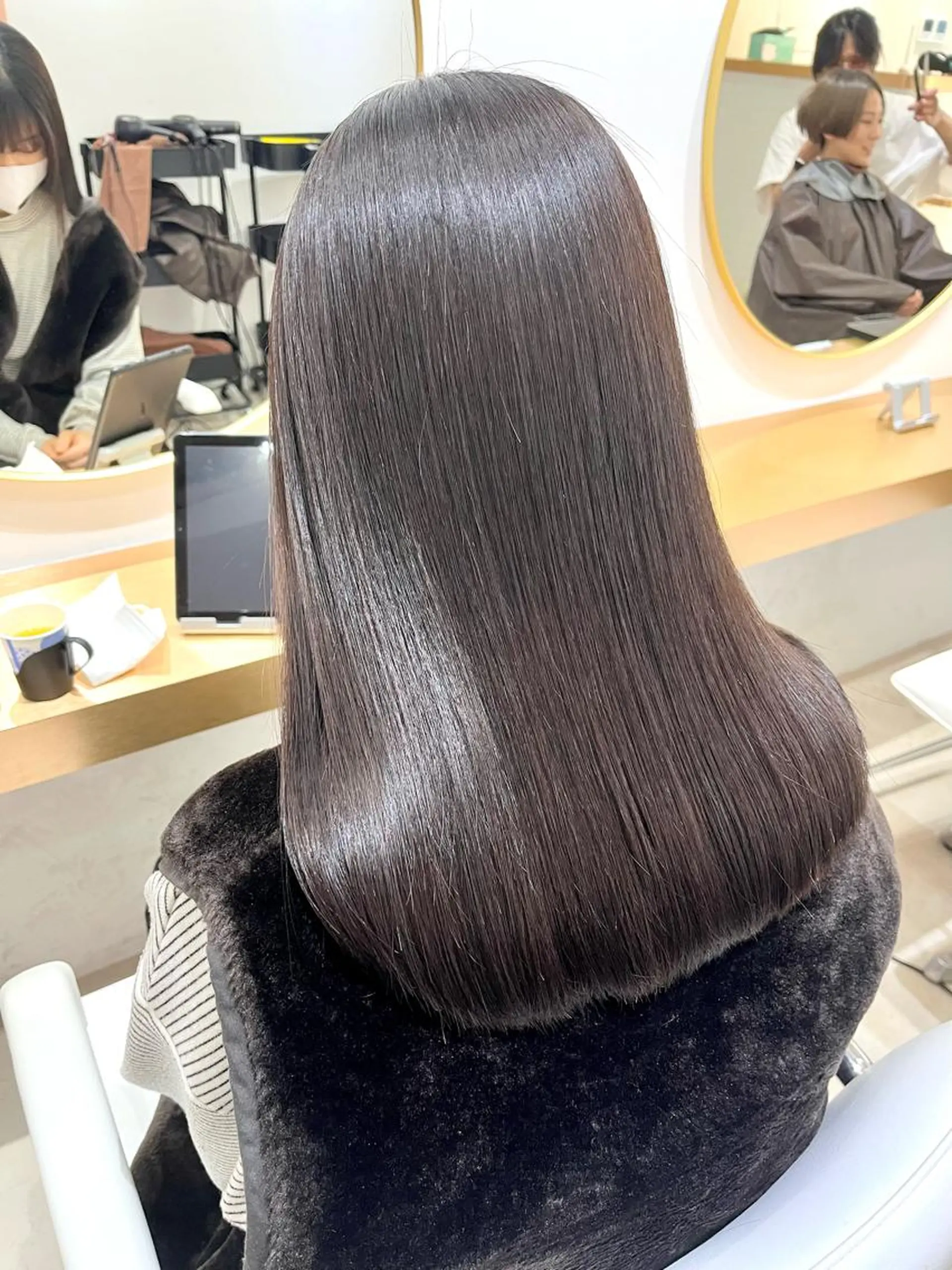 ロング 縮毛矯正 ヘアカラー トリートメント 縮毛矯正/髪質改善 中村吉孝のヘアスタイル
