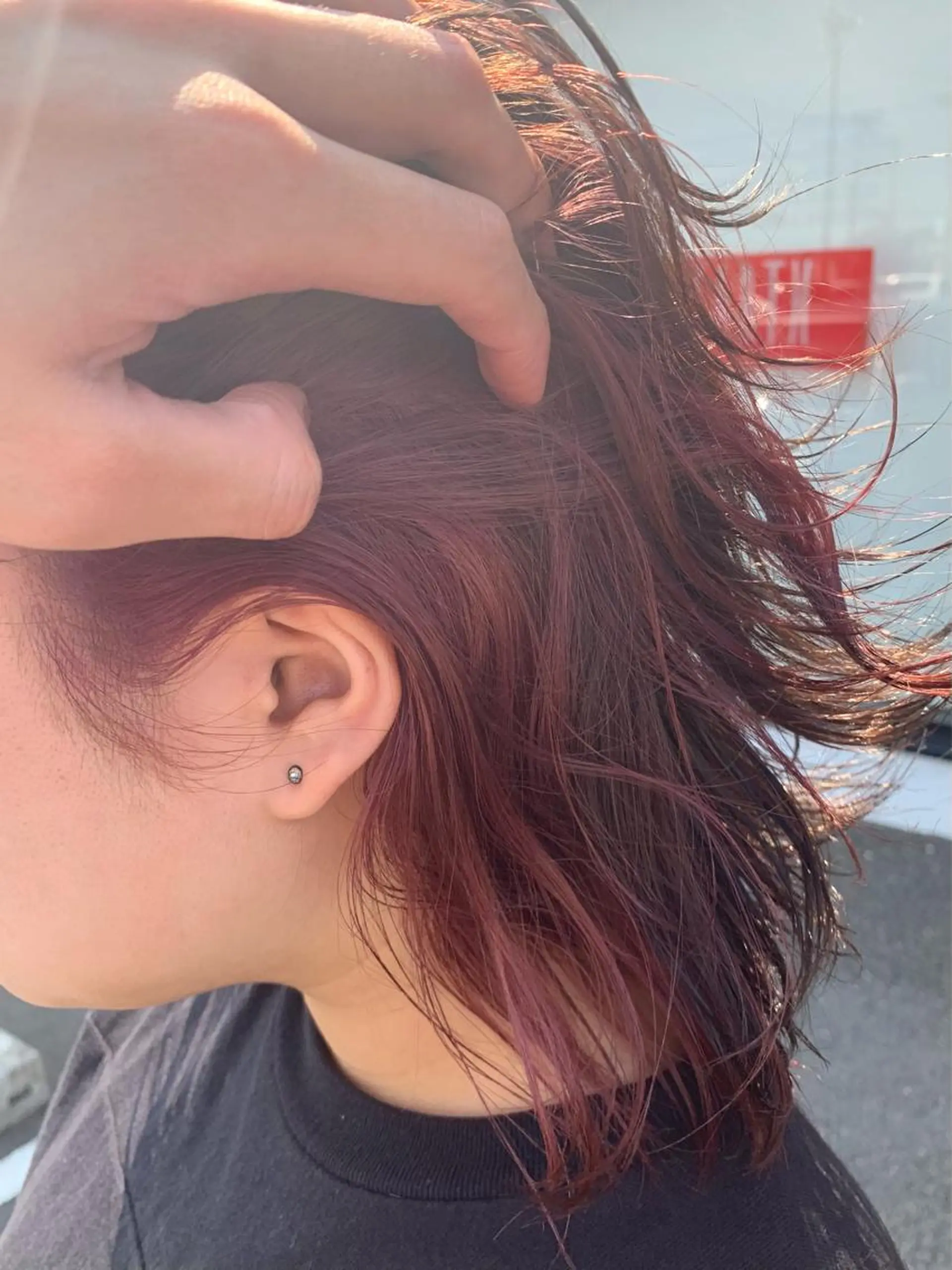 ミディアム カラー ヘアアレンジ ベージュカラー ブリーチ ケアブリーチ カシス グラデーションカラー ✨🧸チバ ダイスケ🧸✨のヘアスタイル