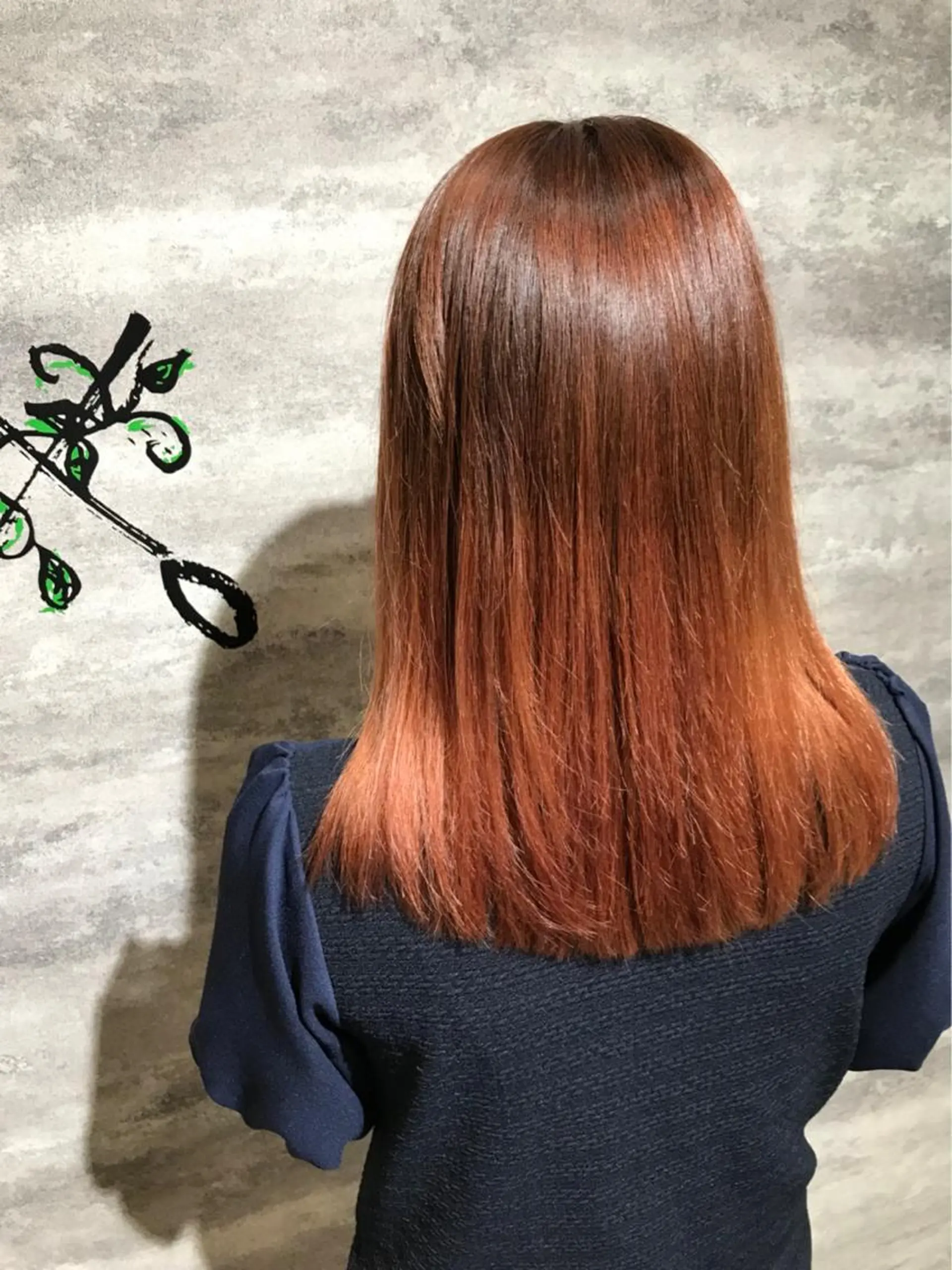 ミディアム カラー オレンジ 💈Blanco💈 カラー&ケア🌈のヘアスタイル