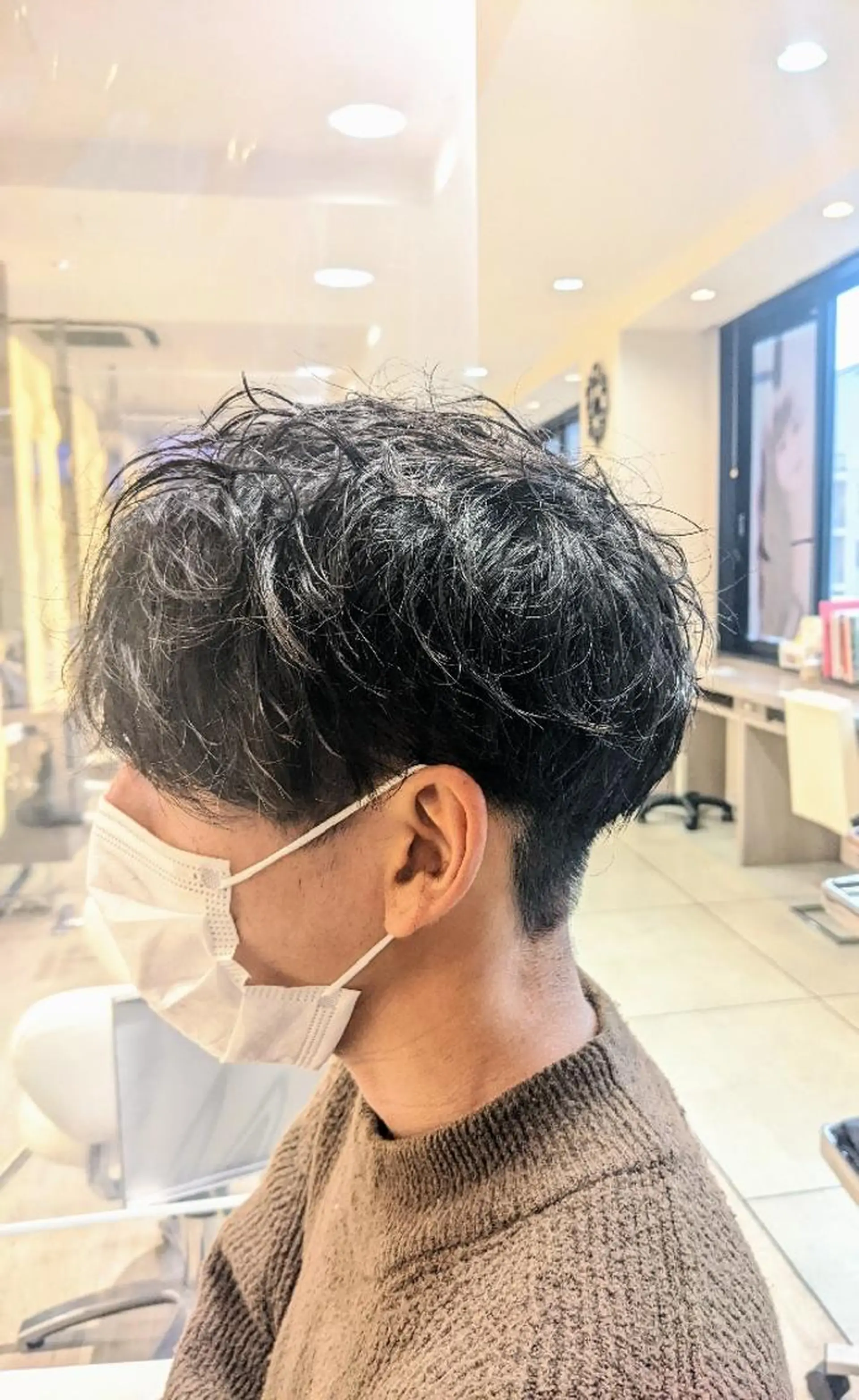 ショート パーマ メンズ カット パーマ 小川 健治✨のヘアスタイル