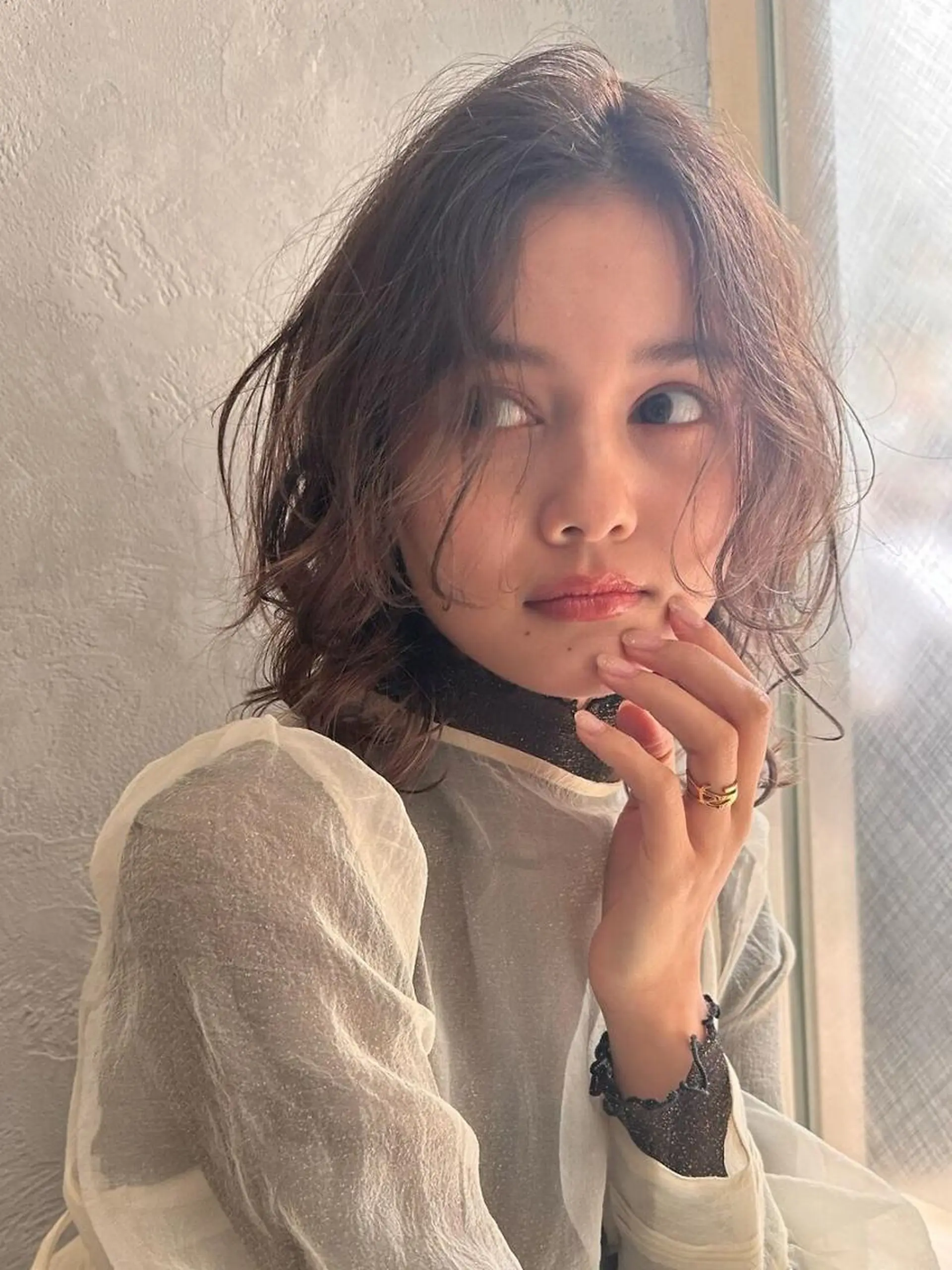 ミディアム カット パーマ 松井 千鳥のヘアスタイル
