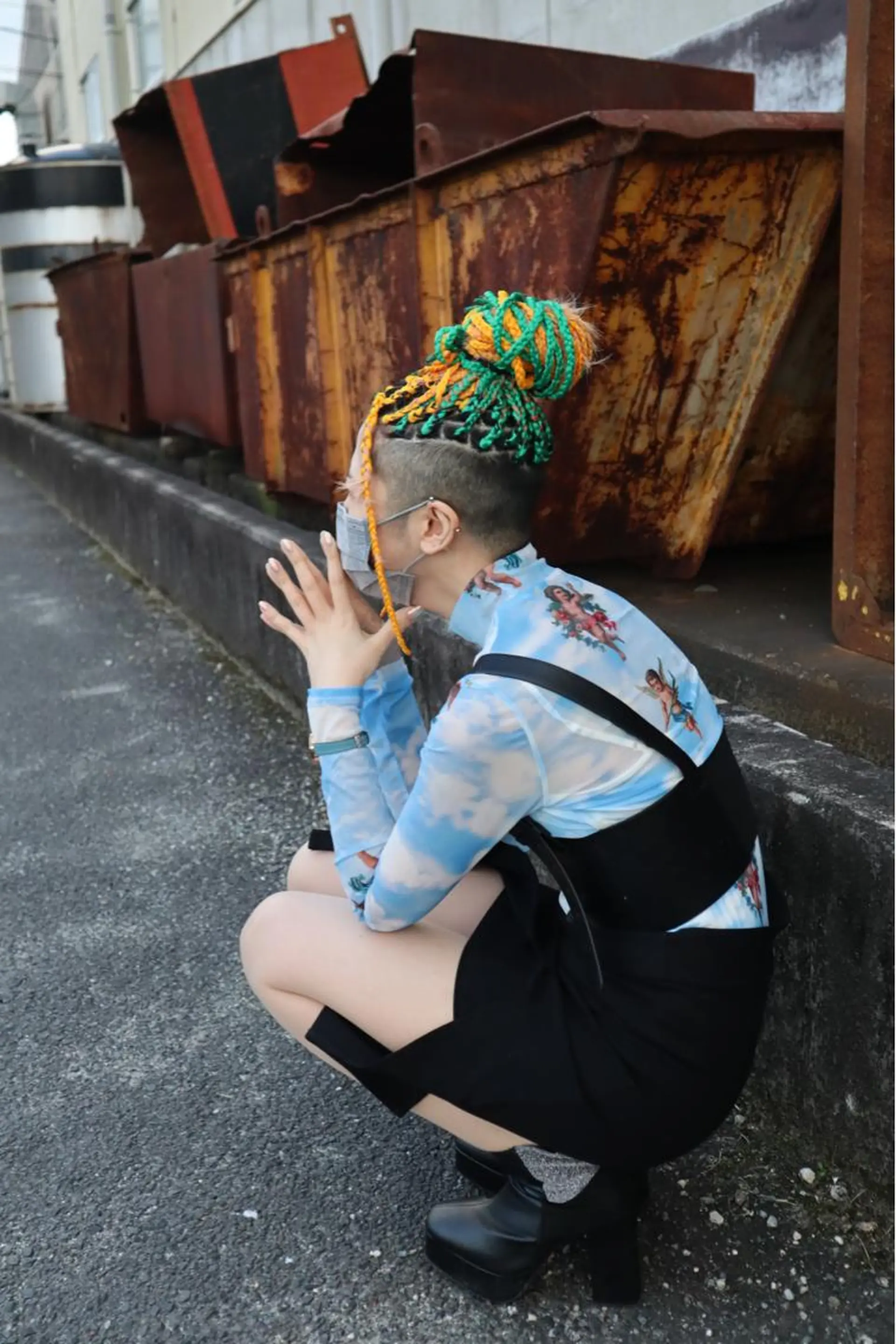 ロング ヘアアレンジ エクステ 西村 真実子のヘアスタイル