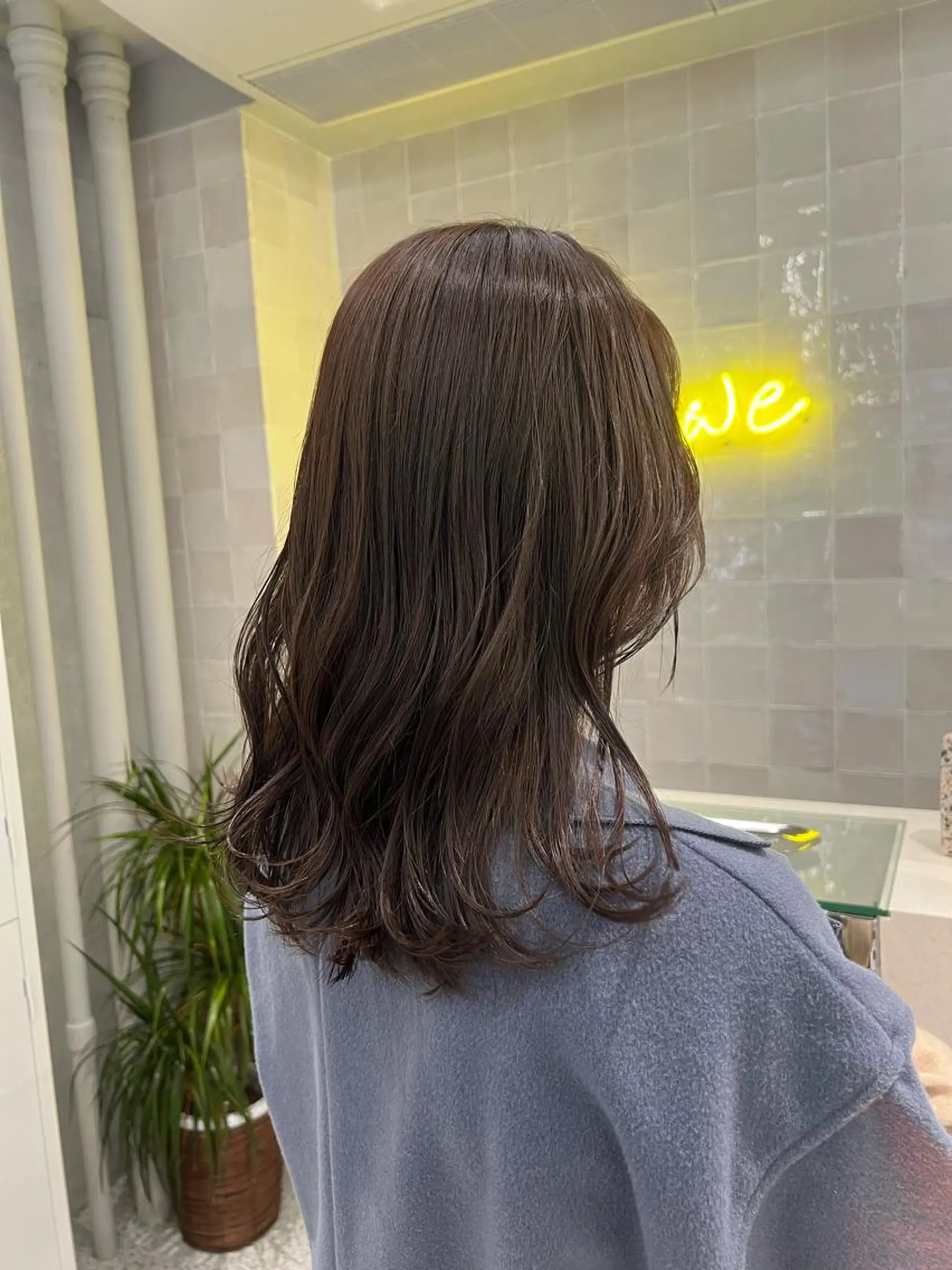 ロング カラー カット ヘアカラー 韓国ヘア☁️ mitsukiのヘアスタイル