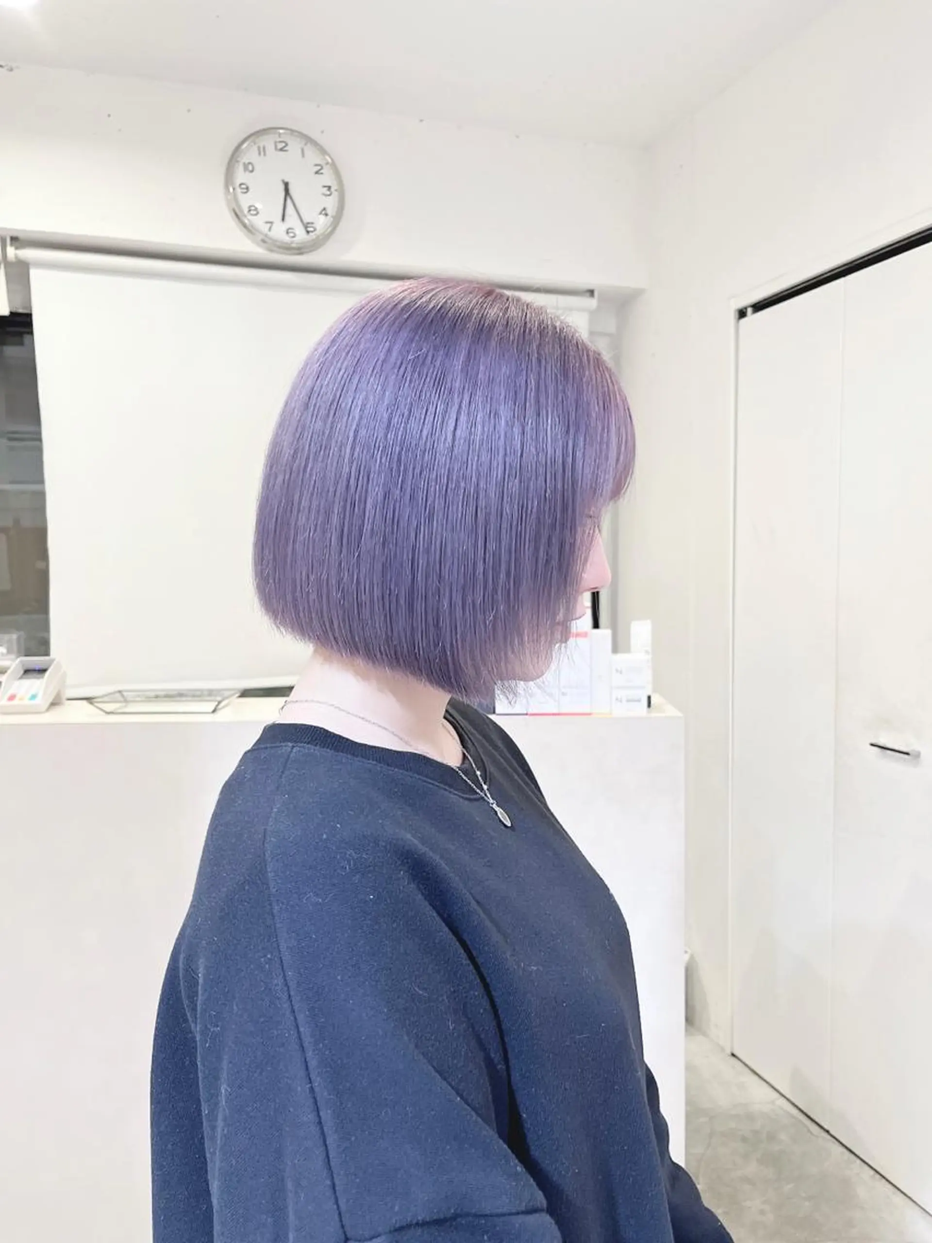 ミディアム カラー ブリーチ ケアブリーチ ラベンダーカラー 💗モテ髪 ハイトーンあや💗のヘアスタイル