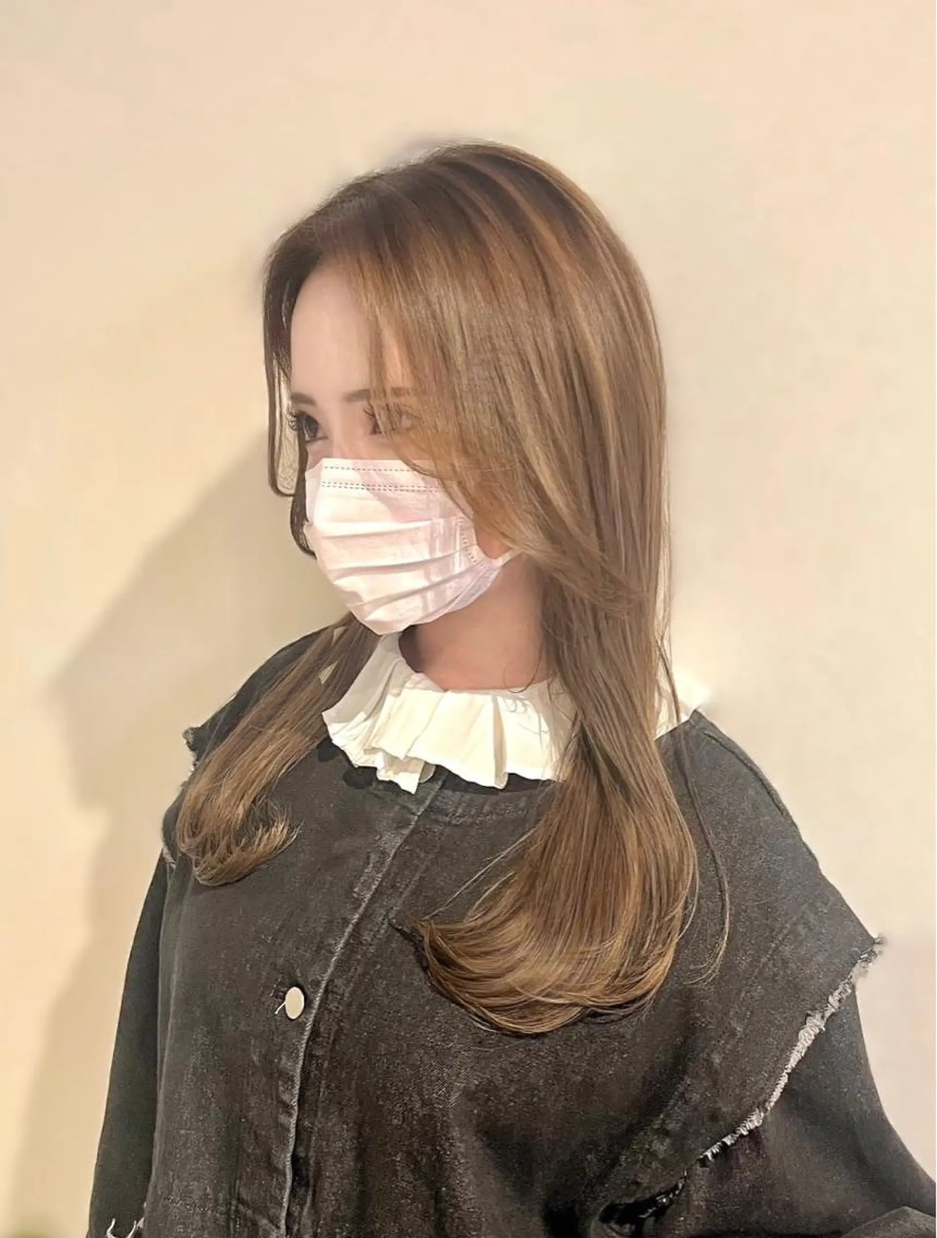 ロング カラー 韓国風ヘア レイヤーカット カット 👑髪質改善カラー 中垣斗希のヘアスタイル