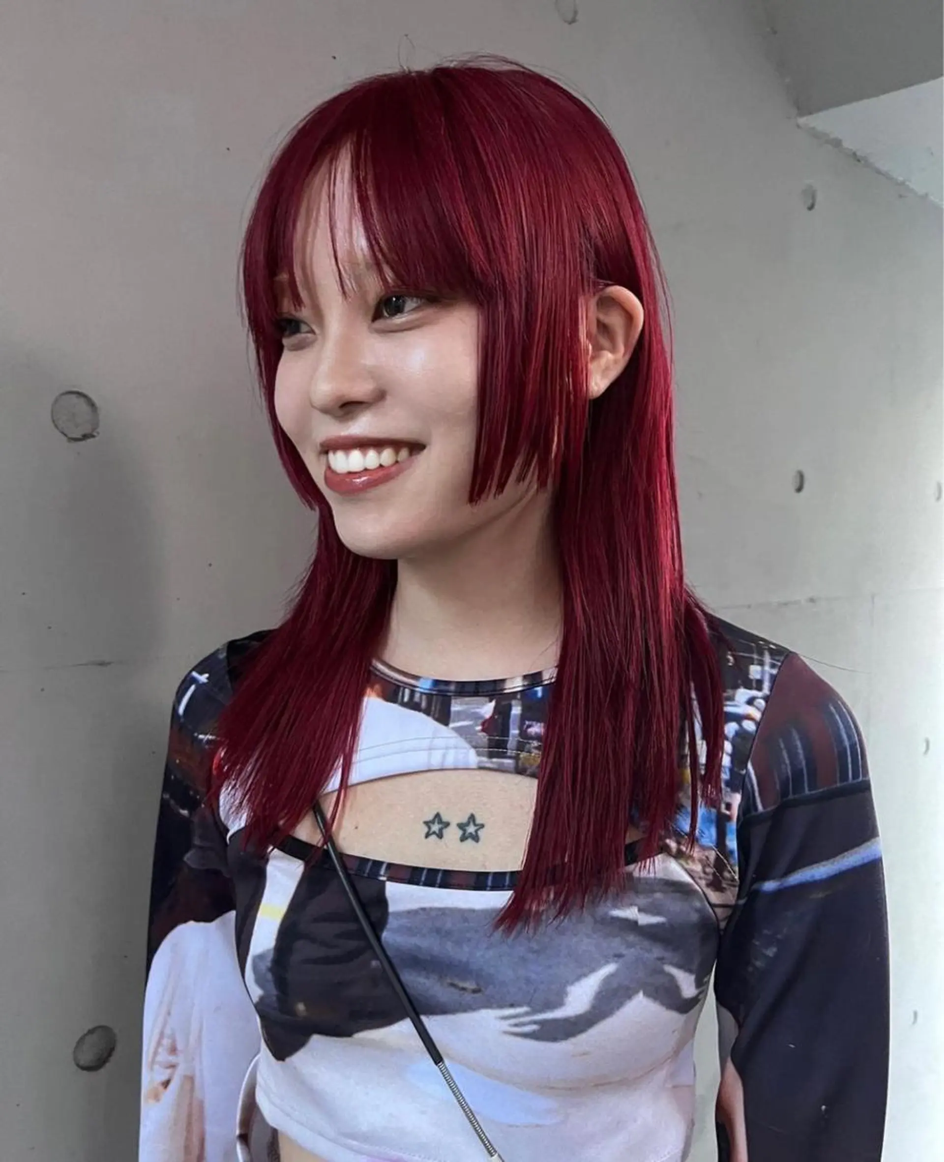 ロング カラー カット ヘアカラー トリートメント Vicky ブリーチ メンズカジュアルのヘアスタイル