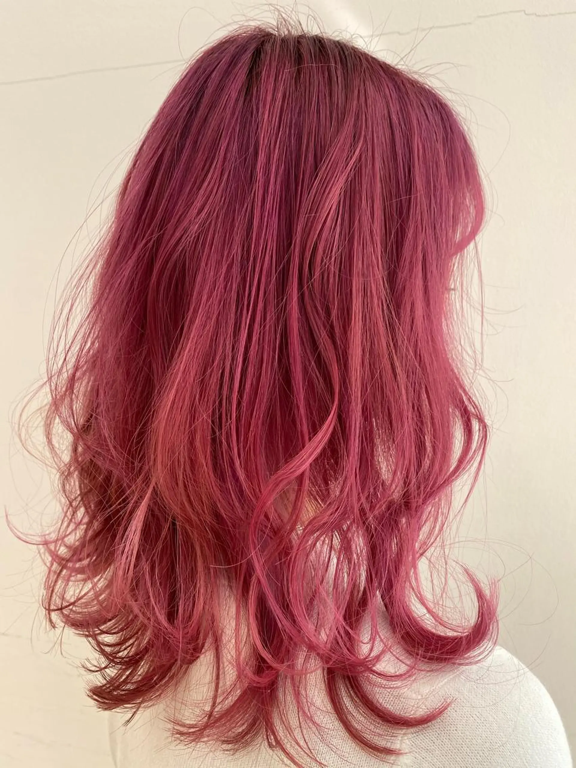 ミディアム カラー ダブルカラー ハイトーンカラー ピンクカラー ヘアカラー トリートメント プルエクステ/透明感 カラー✨KAZUKIのヘアスタイル