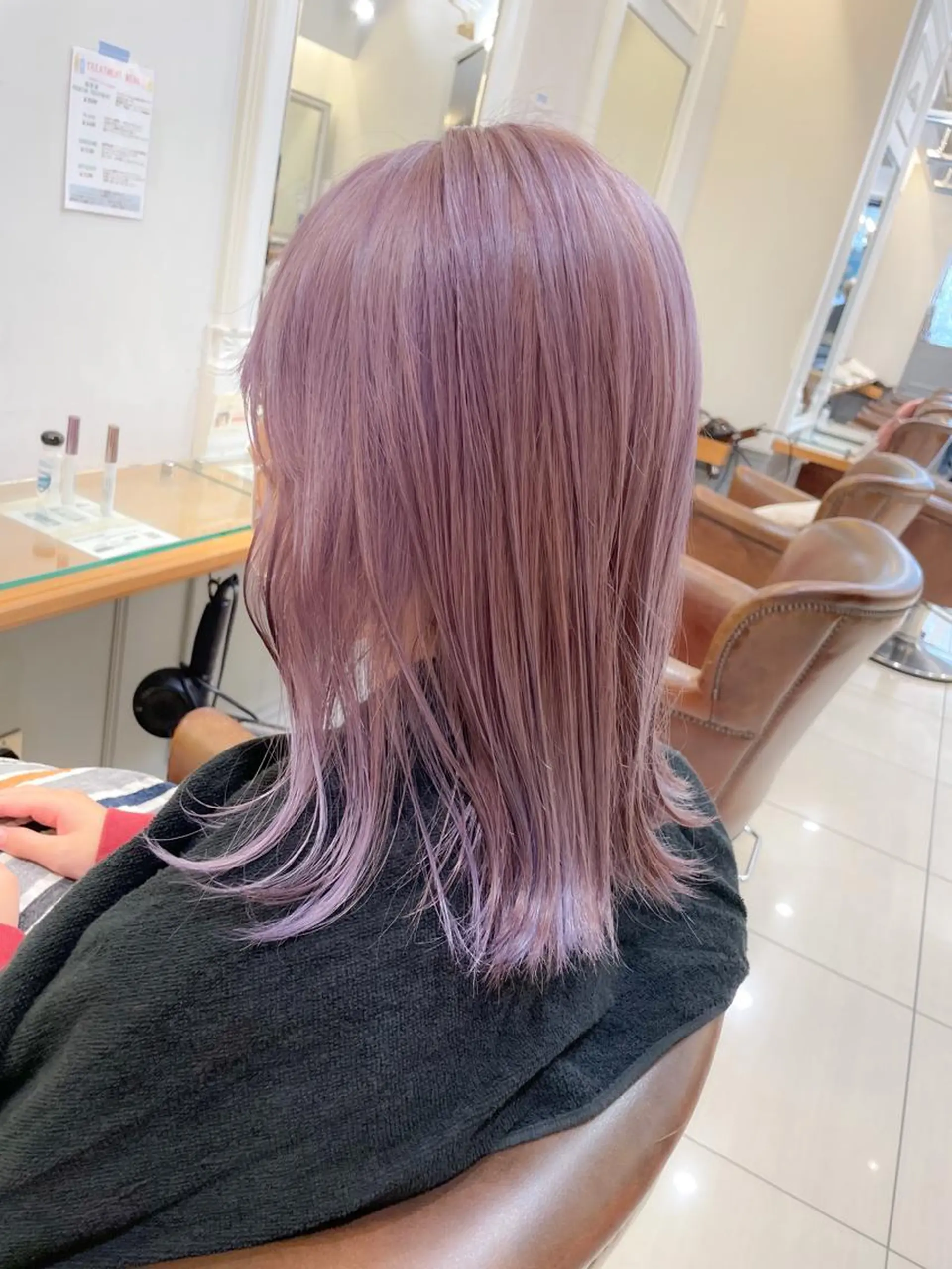 ミディアム カラー ダブルカラー パープルカラー ヘアカラー ✨カラー支持No.1 🧸ワキ カナコ🧸のヘアスタイル