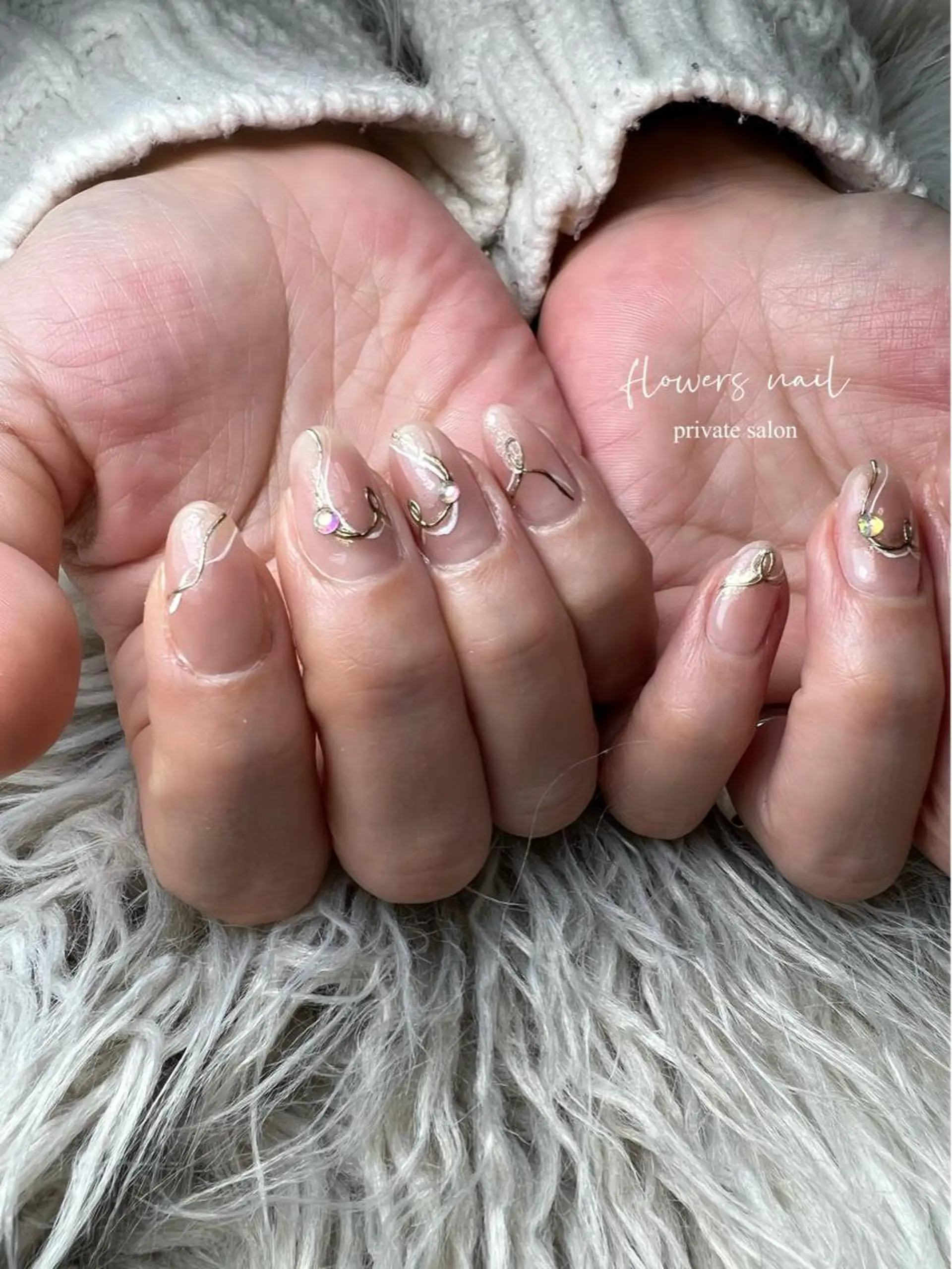 ネイル ジェルネイル ハート 持ち込み オフィスネイル パラジェル flowers nailのネイルデザイン
