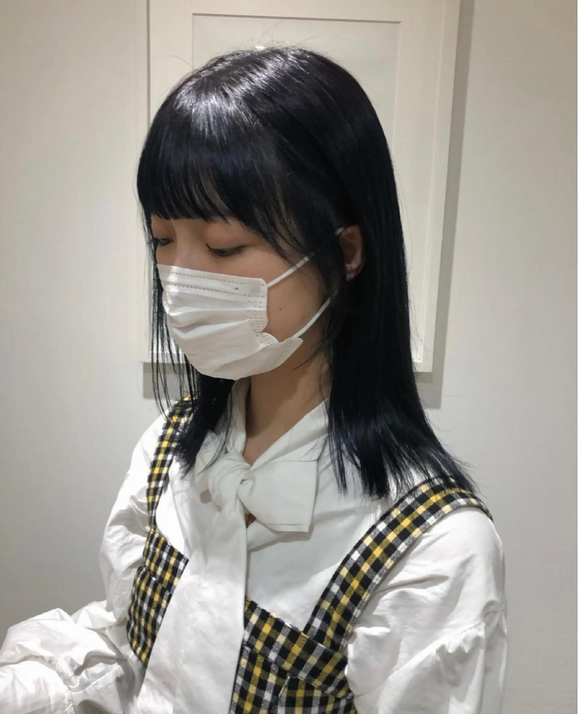 ロング カラー パーマ ヘアアレンジ メンズ キッズ ネイル マツエク・マツパ アイブロウ 透明感カラー ネイビーカラー 眉カラー ネイビー お洒落パーマ/ボブ ❄️Tomoka❄️のヘアスタイル