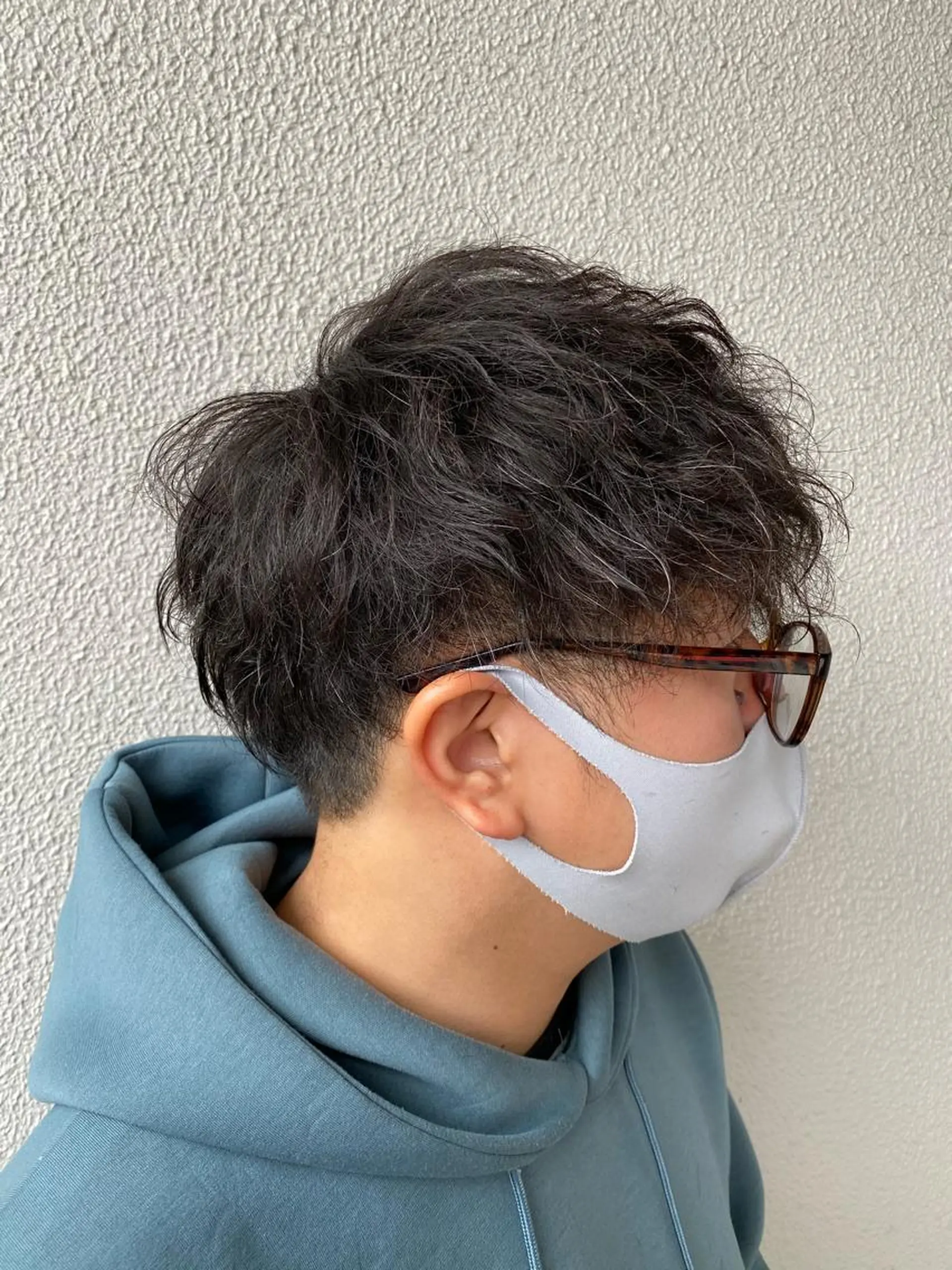 ミディアム パーマ メンズ 柳澤 和也のヘアスタイル