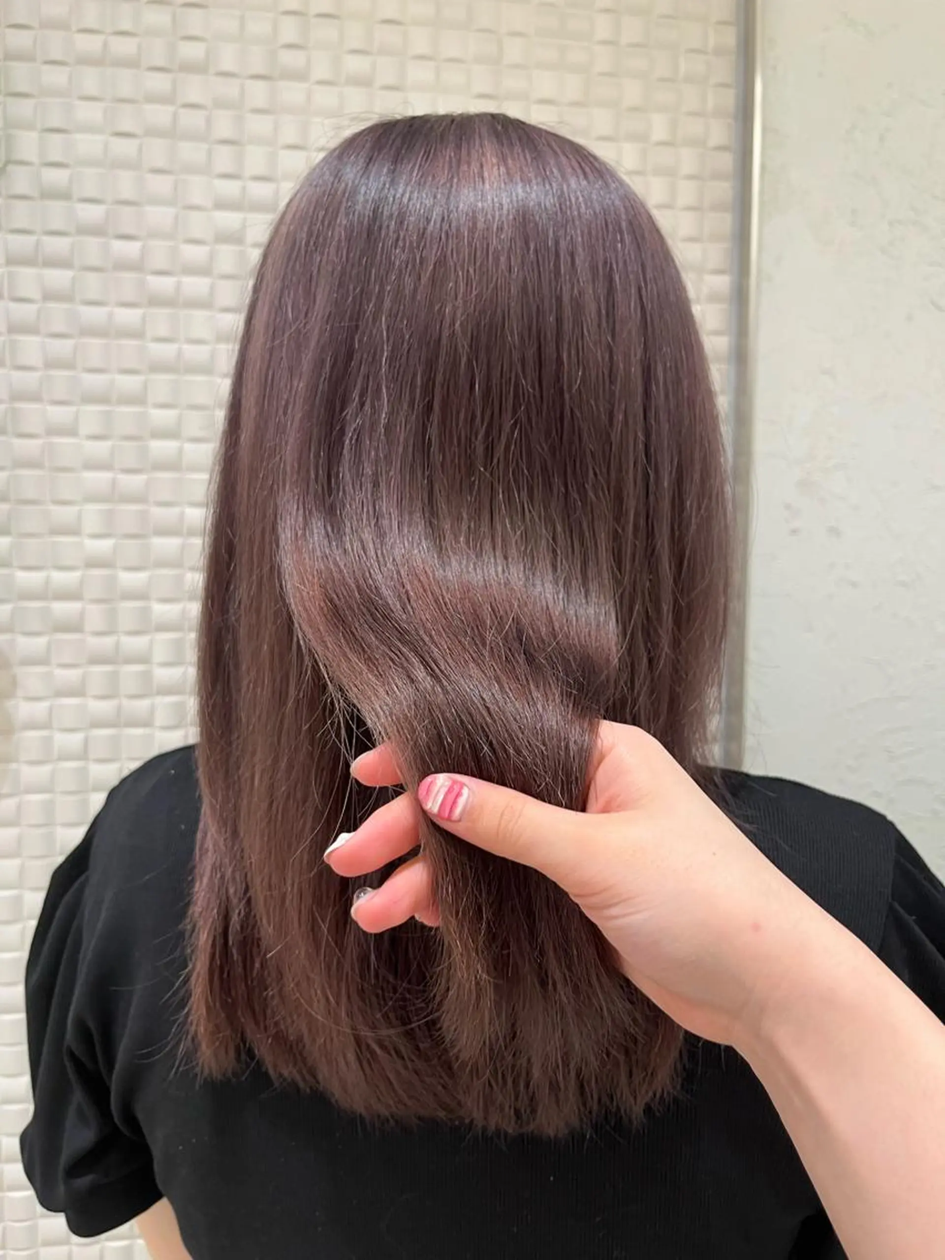 ミディアム ヘアカラー 横川 千亜希のヘアスタイル