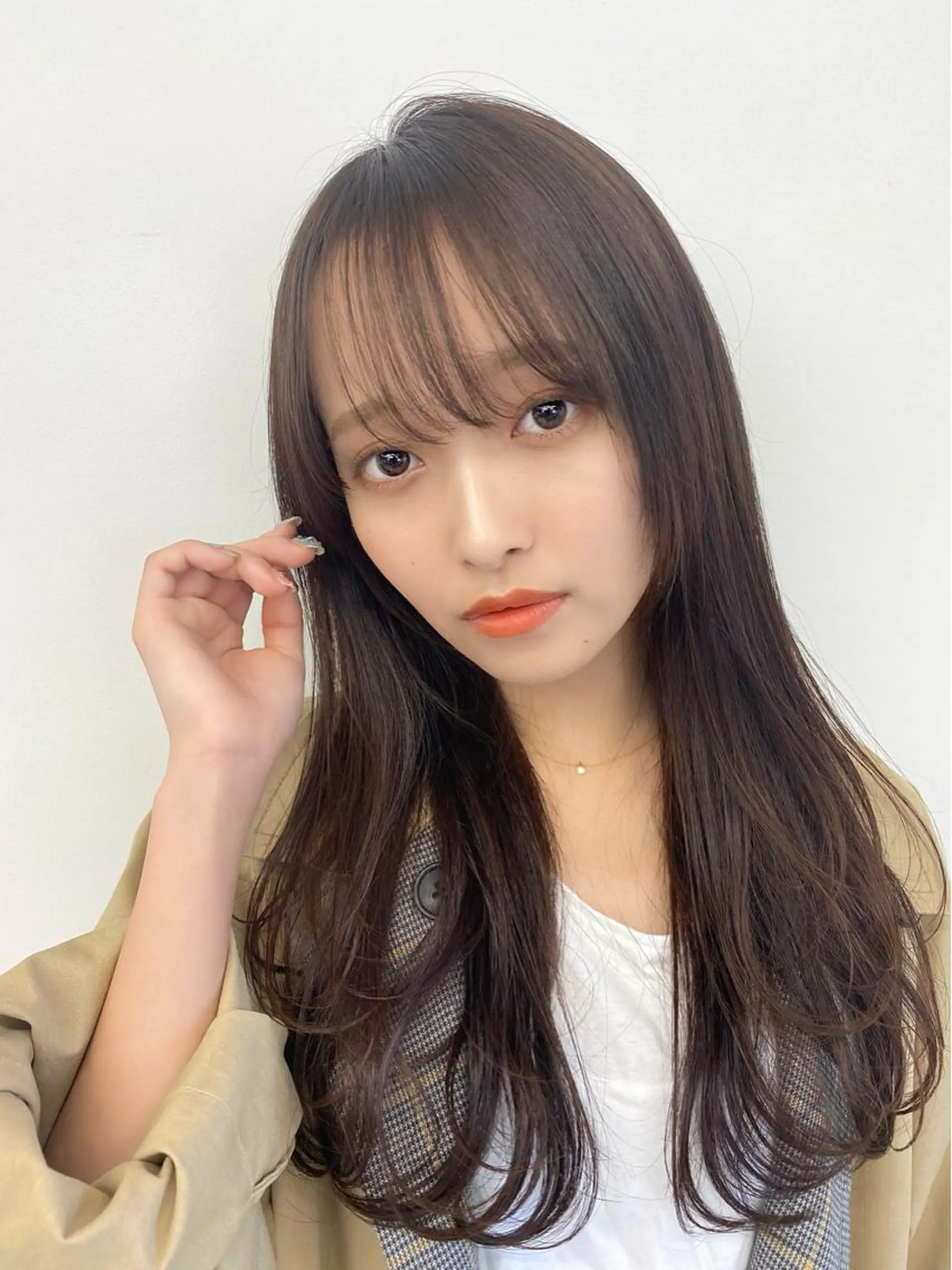 ロング カラー カット ヘアカラー トリートメント ✨大人韓国レイヤー ✨吉原 潤✨のヘアスタイル