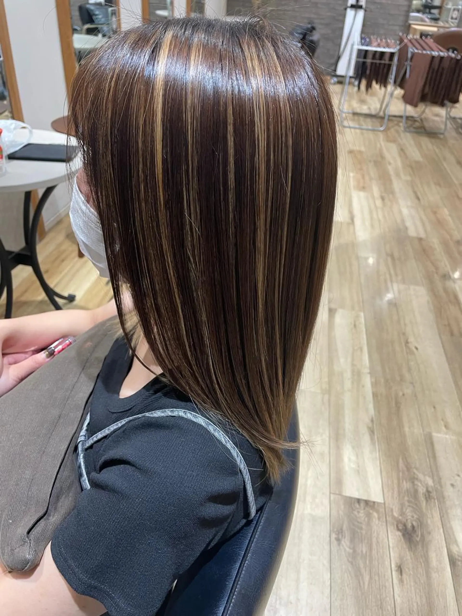 セミロング 髪質改善 トリートメント キルンサンピアン所属・ナチュラルカラー 児玉優香のヘアスタイル
