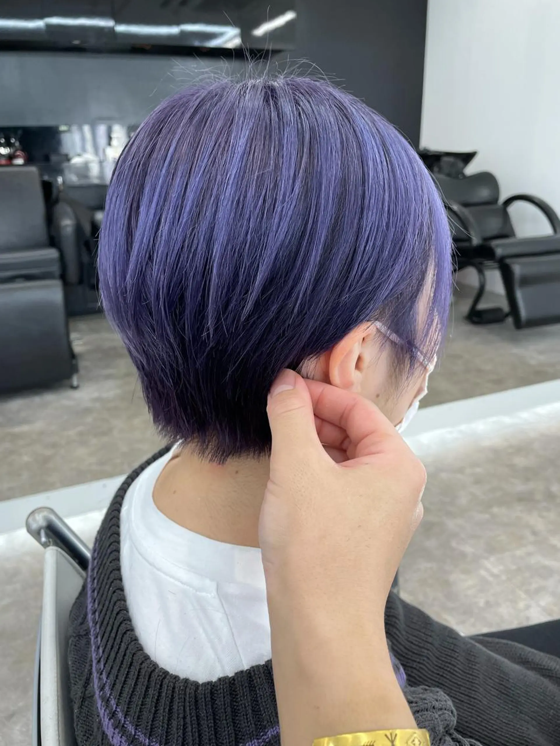 ショート 韓国風レイヤー ハイトーンRYOTAのヘアスタイル