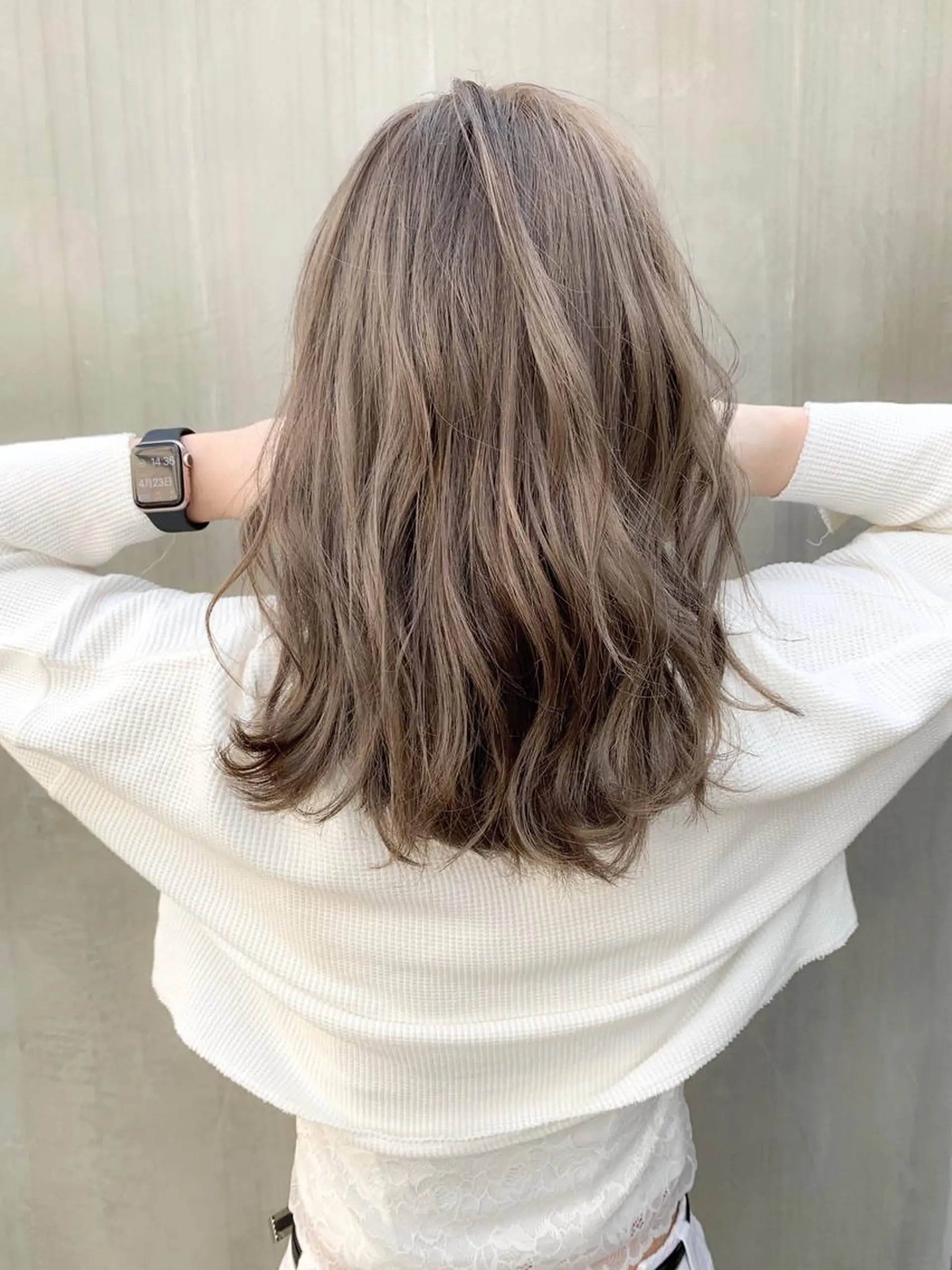 ミディアム カラー パーマ 透明感カラー グレージュ ミルクティーグレージュ トリートメント ヘッドスパ ヘアセット 大人かわいい💍🤍 ボブ/ショートボブのヘアスタイル