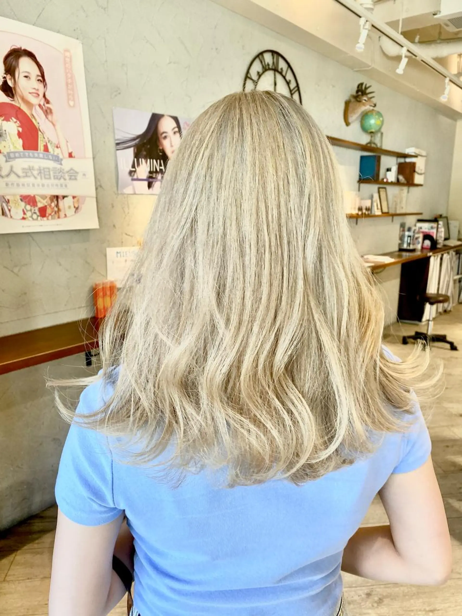 ミディアム カット ヘアカラー トリートメント 日野 和也のヘアスタイル