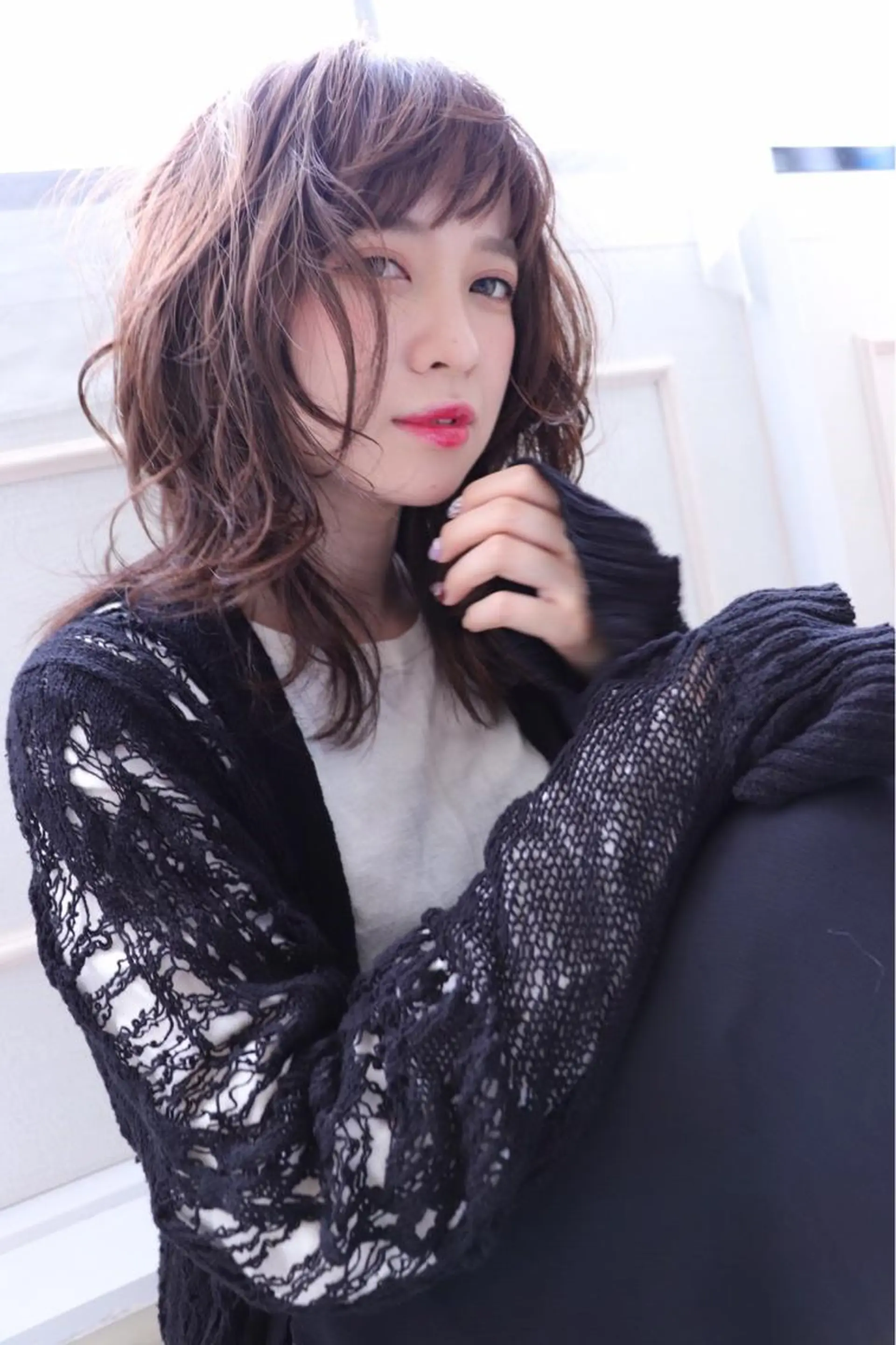 セミロング パーマ 上田 正輝のヘアスタイル