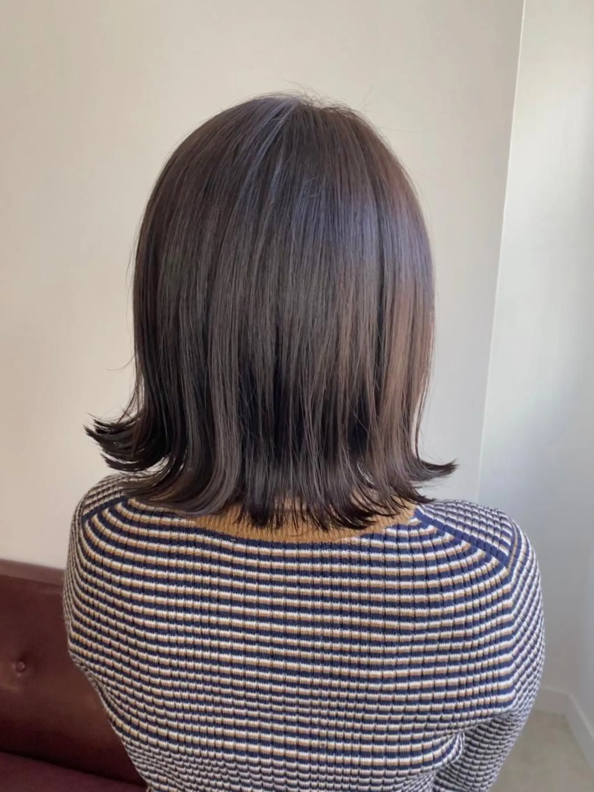 ミディアム カット ヘアカラー トリートメント 吉原 みえのヘアスタイル