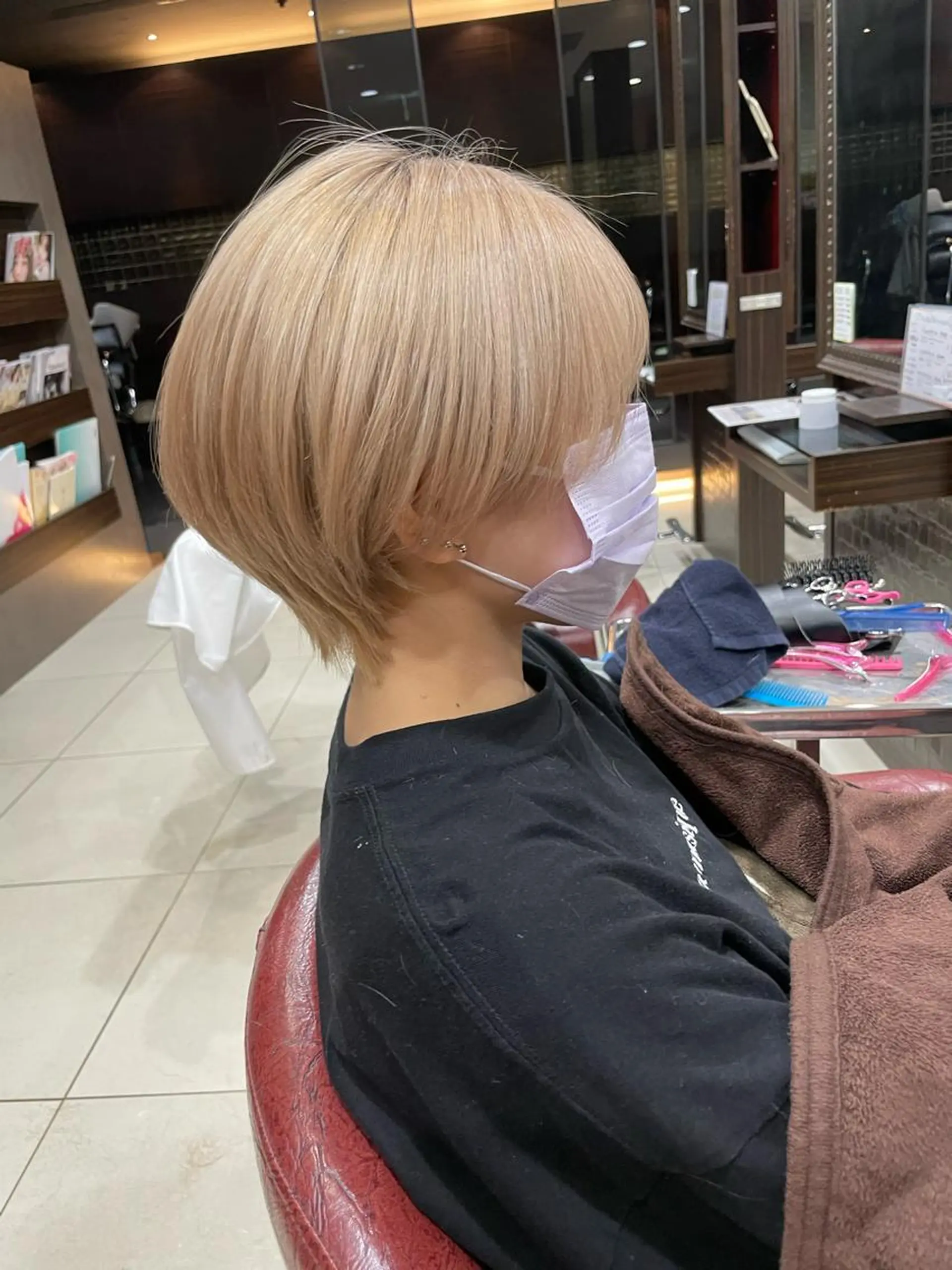 ショート カラー カット ヘアカラー トリートメント ✨髪質改善/ブリーチ /ショート高山のヘアスタイル