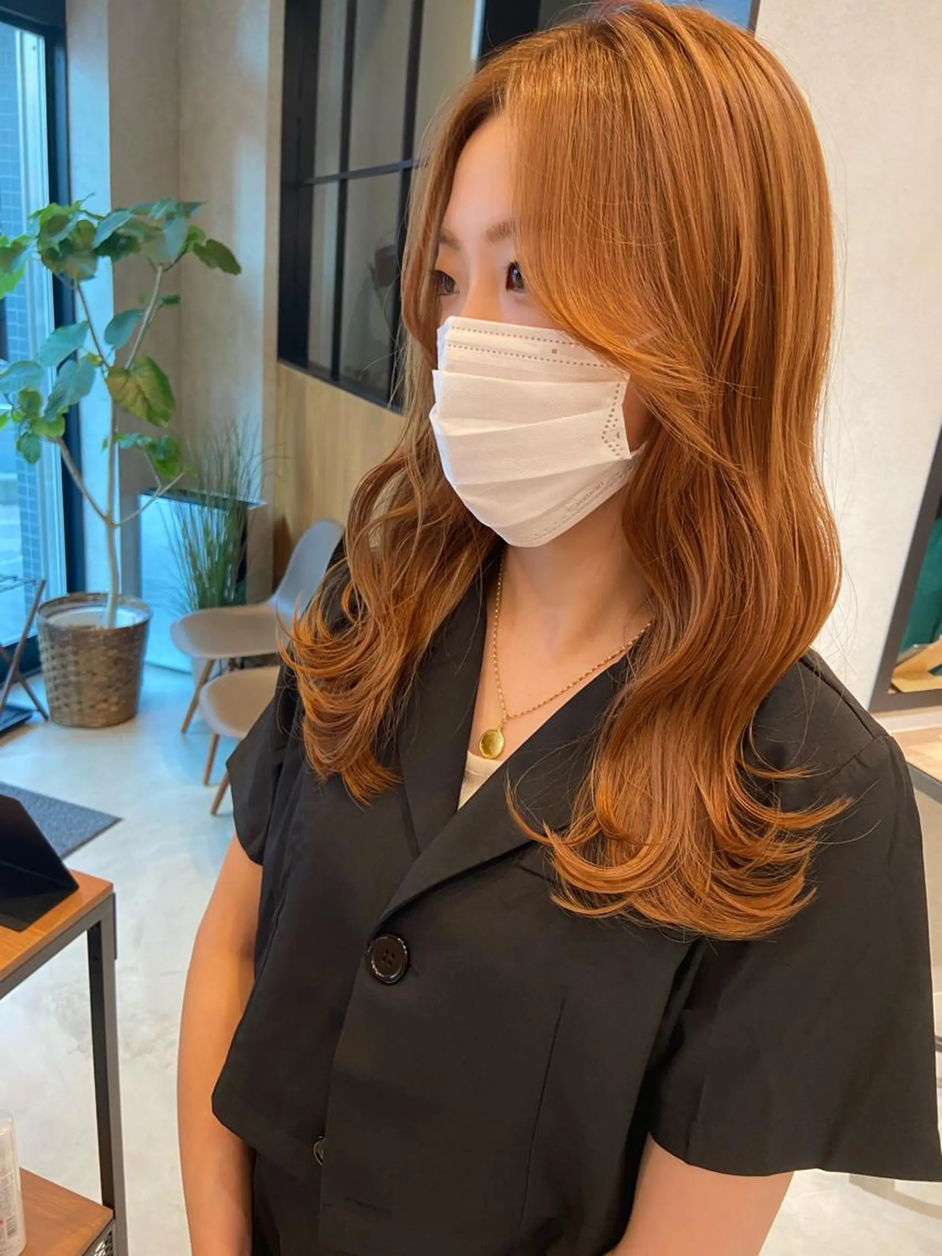 セミロング 韓国風ヘア GLROW haruhiのヘアスタイル