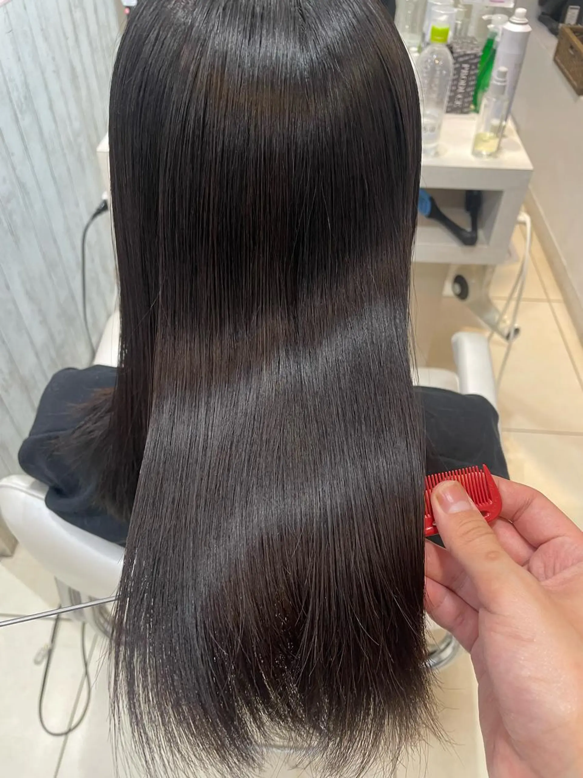 ロング カット 縮毛矯正 トリートメント 艶髪の神様 瀧田嵐士🇰🇷のヘアスタイル