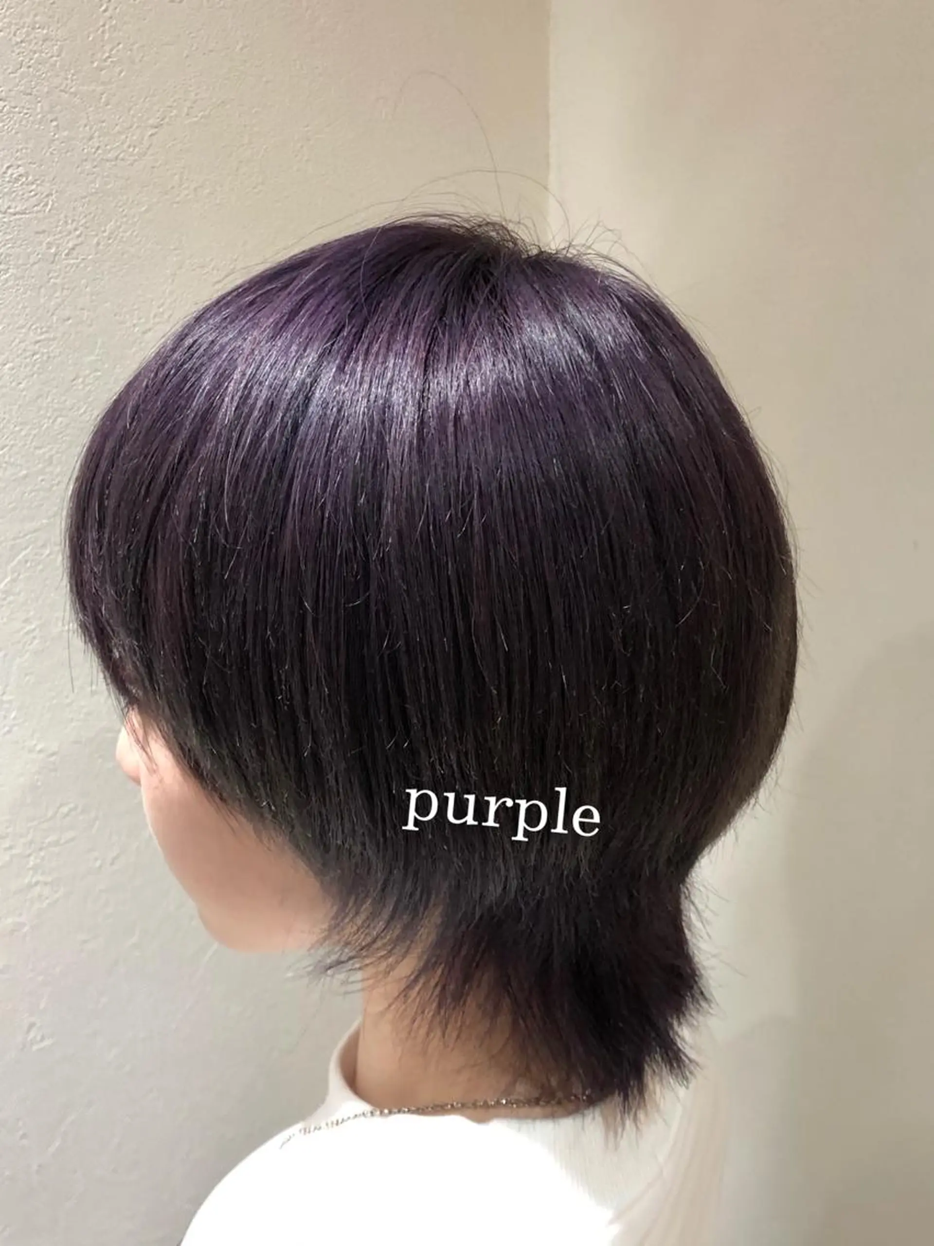 ショート カラー ラベンダーカラー ヘアカラー トリートメント 新宿韓国風レイヤー カット内田智大のヘアスタイル