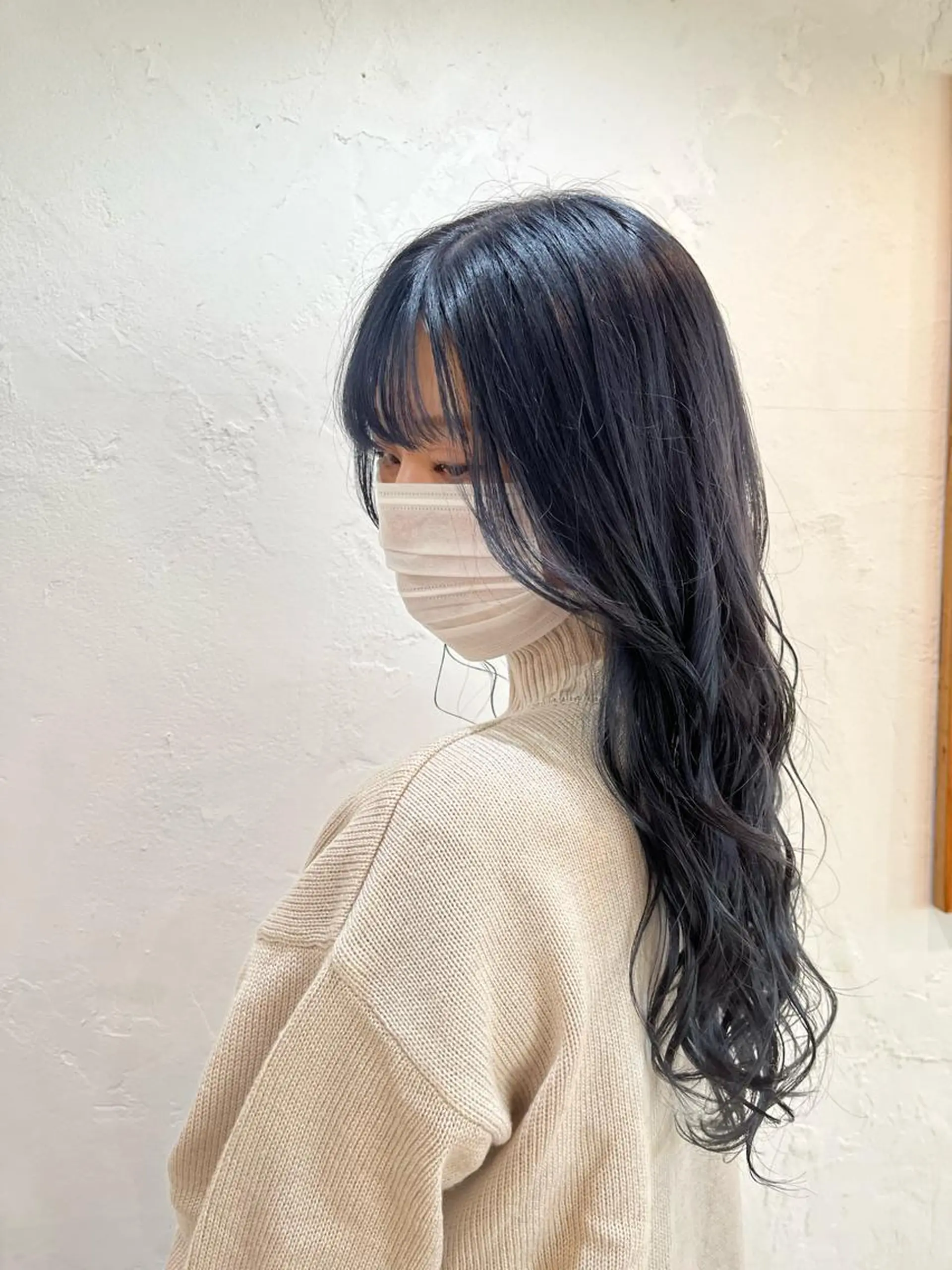 ロング カラー 黒髪 ブルーカラー ブルーブラック 💛ハイトーン💛 りむのヘアスタイル