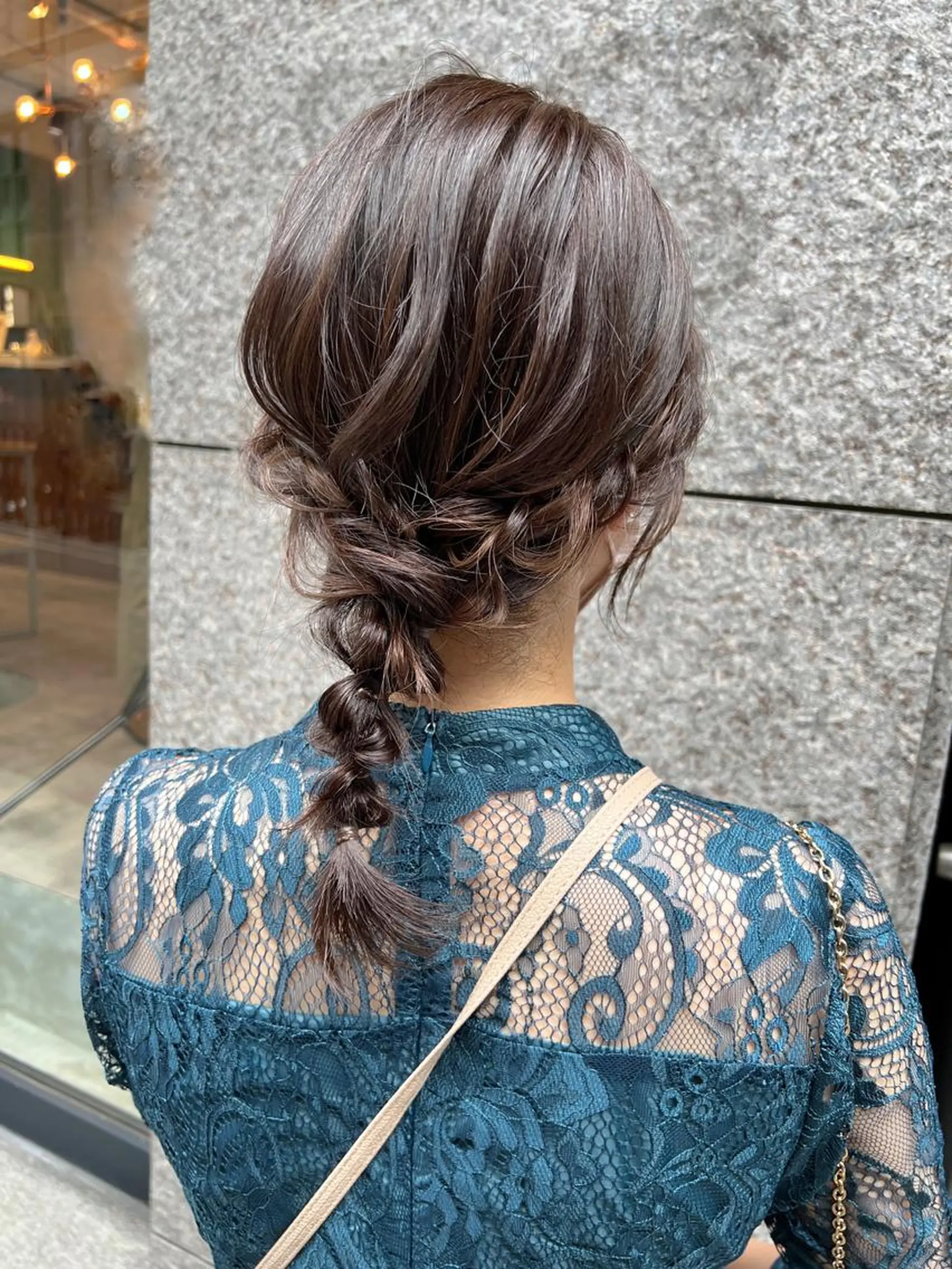 セミロング カラー ヘアセット ノイシキ サキのヘアスタイル