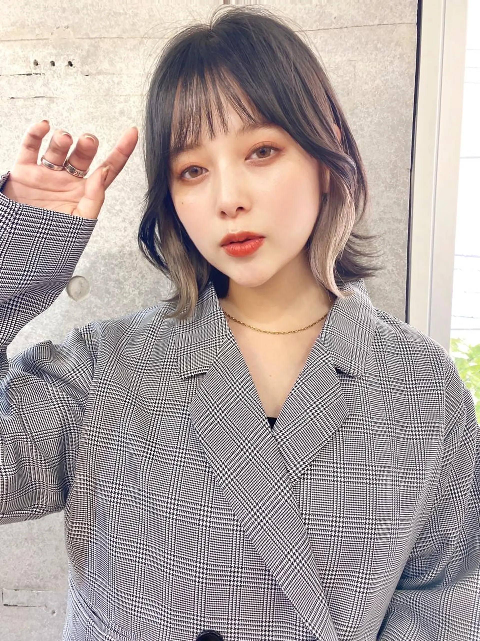 ミディアム カラー 似合わせレイヤー 🇰🇷荒木洋文のヘアスタイル