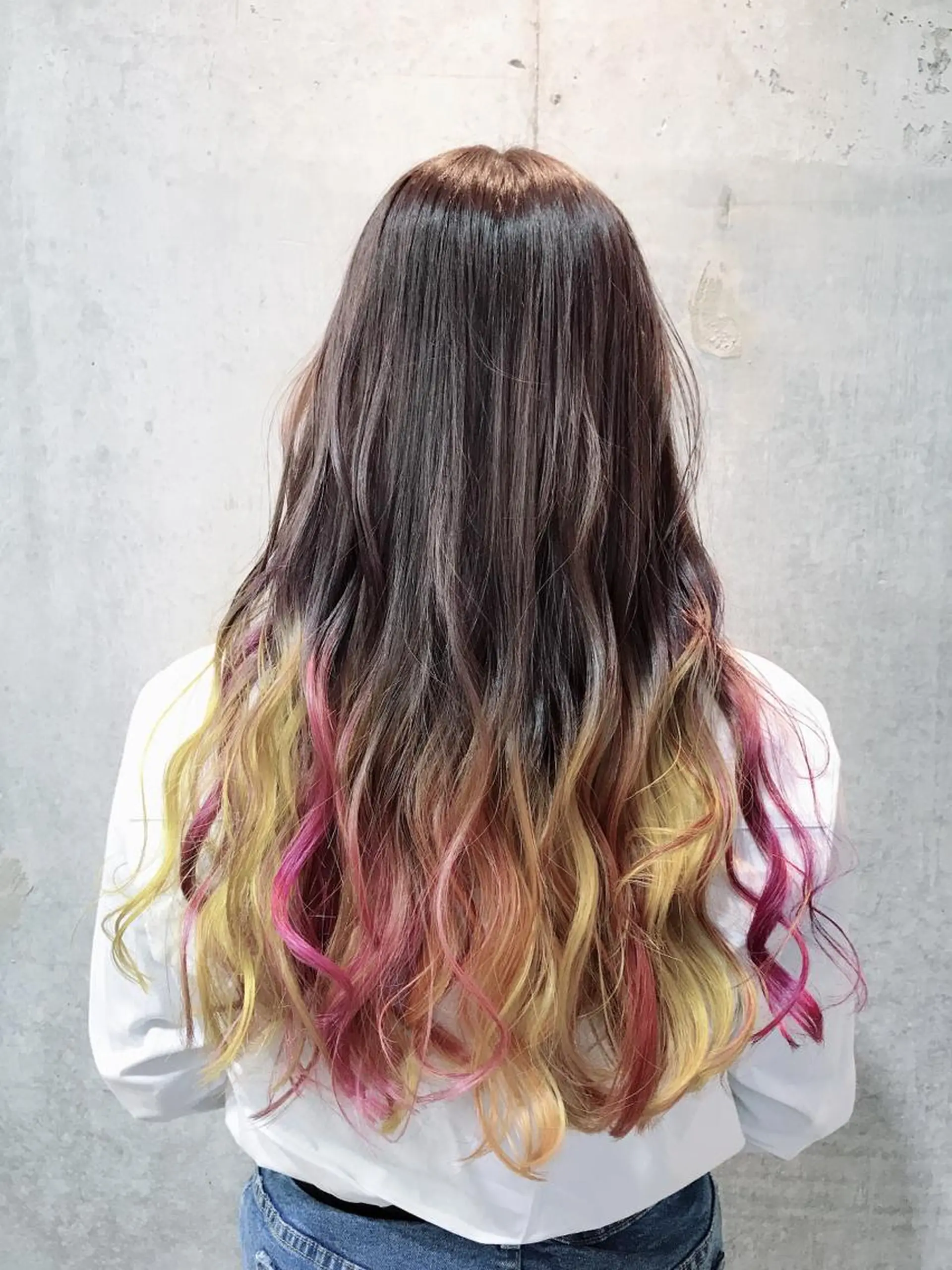 ロング カラー 天野 開のヘアスタイル