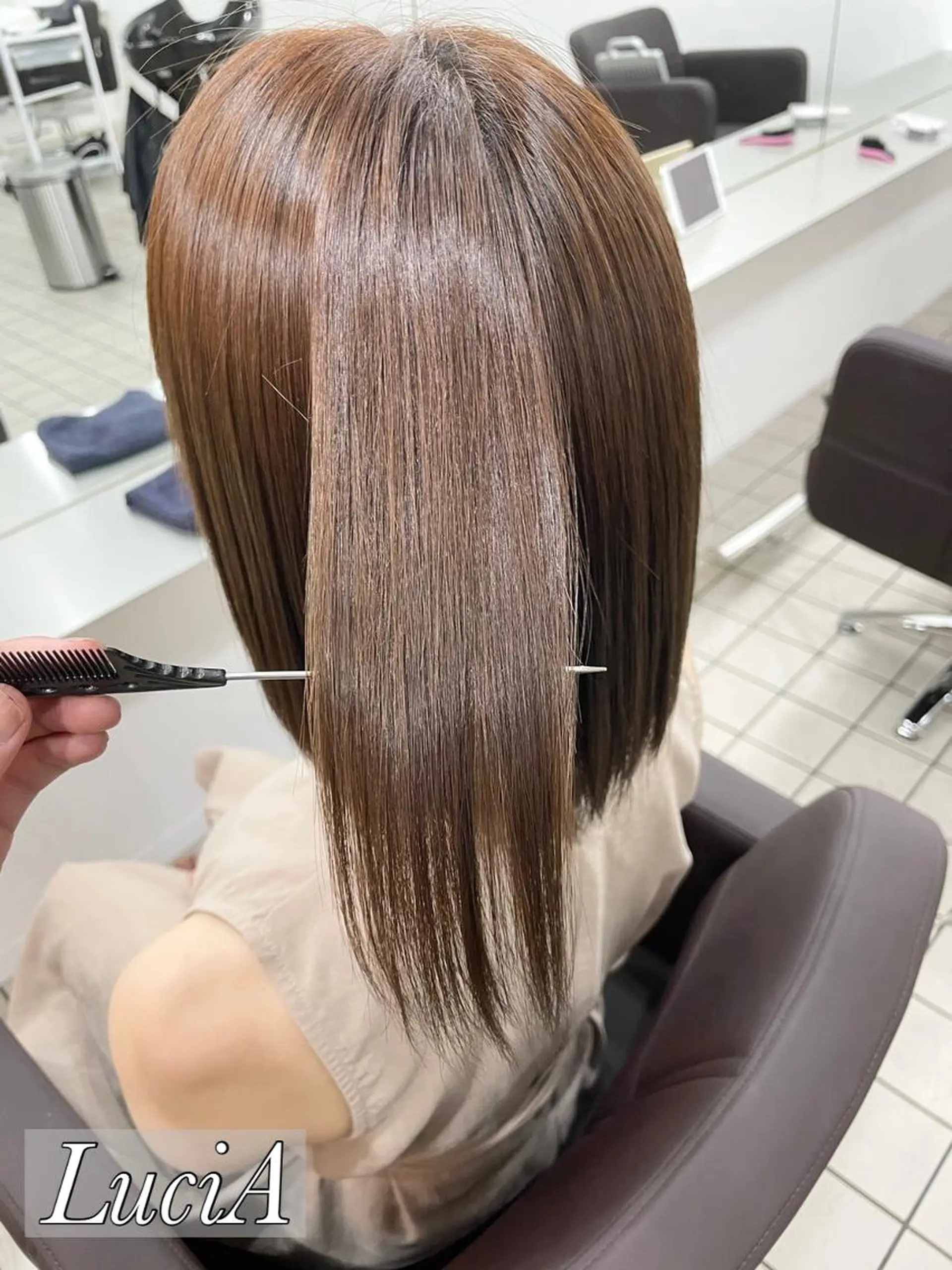 ロング カラー ヘアアレンジ ブリーチ ケアブリーチ ダブルカラー グラデーションカラー イルミナカラー LuciA/エクステ カラーのヘアスタイル