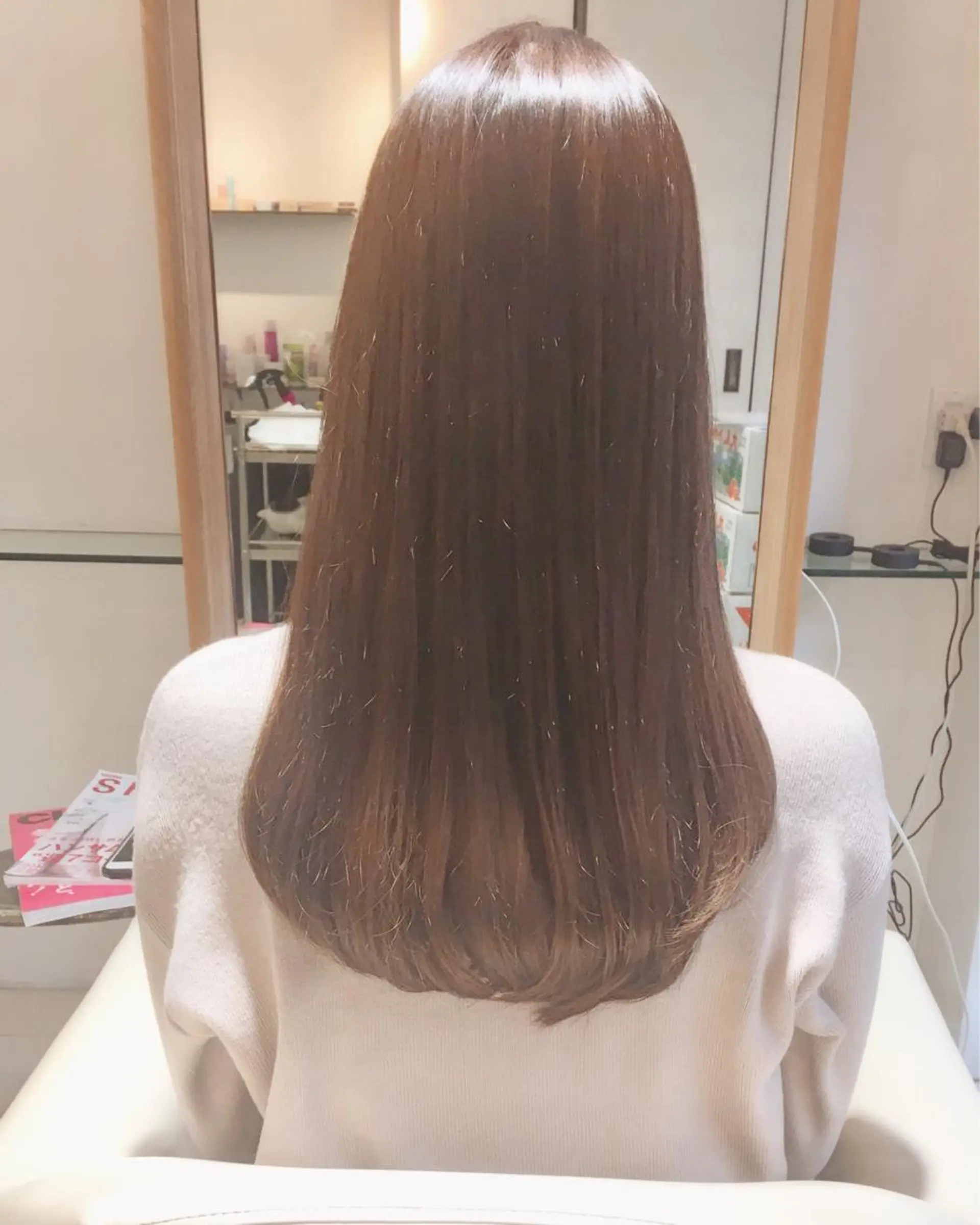 ロング ヘアカラー トリートメント 安永 涼のヘアスタイル
