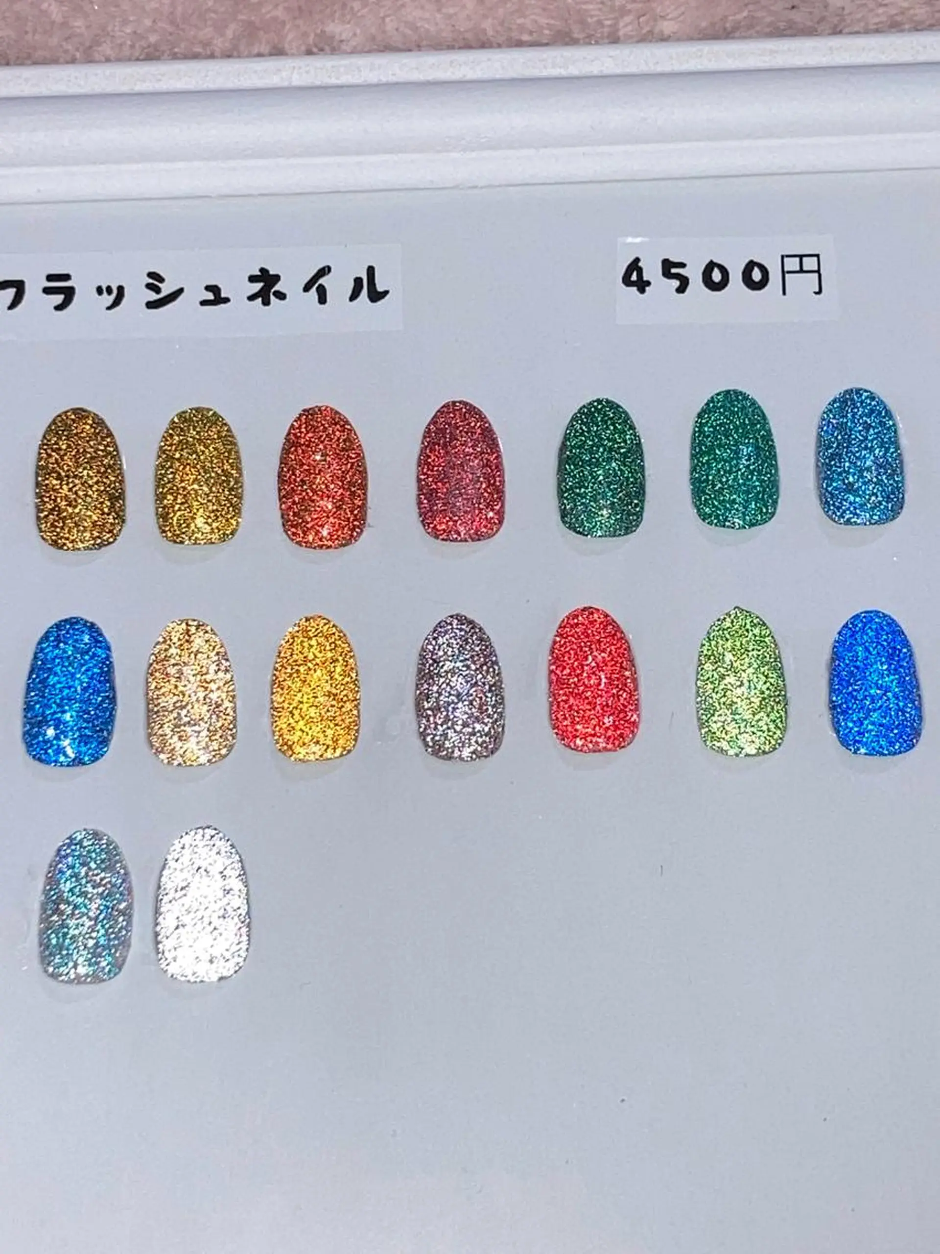 ネイル フラッシュネイル ワンカラーネイル ネイルケアサロン Campanulaのネイルデザイン