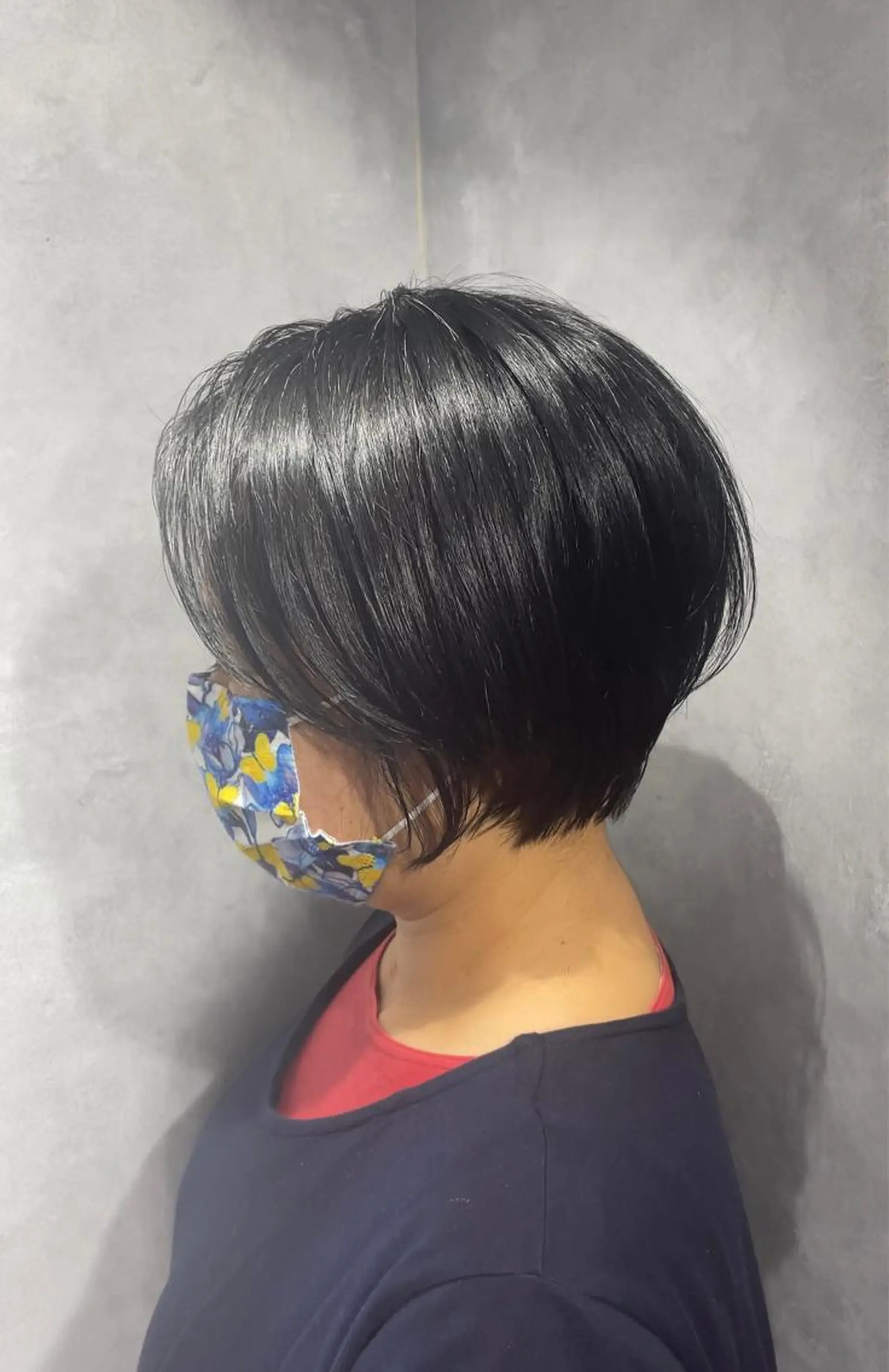 ショート ショートボブ ボブ ショートヘア ルネ所属・切りっぱなしボブ グレージュ/福田梢のヘアスタイル