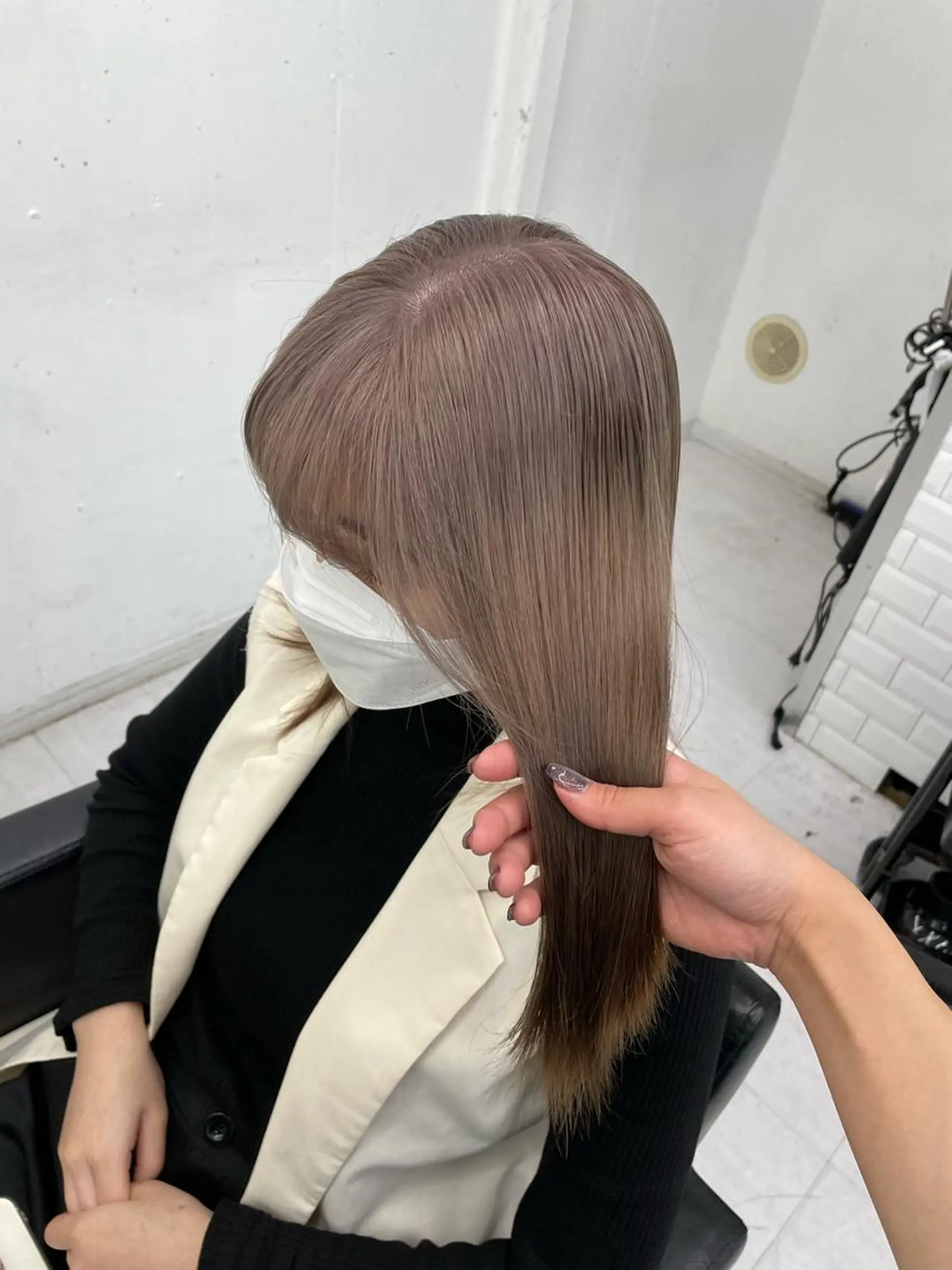 ミディアム アッシュ ピンクブラウン ボブ 学生 当日予約大歓迎💕/ Chisatoのヘアスタイル