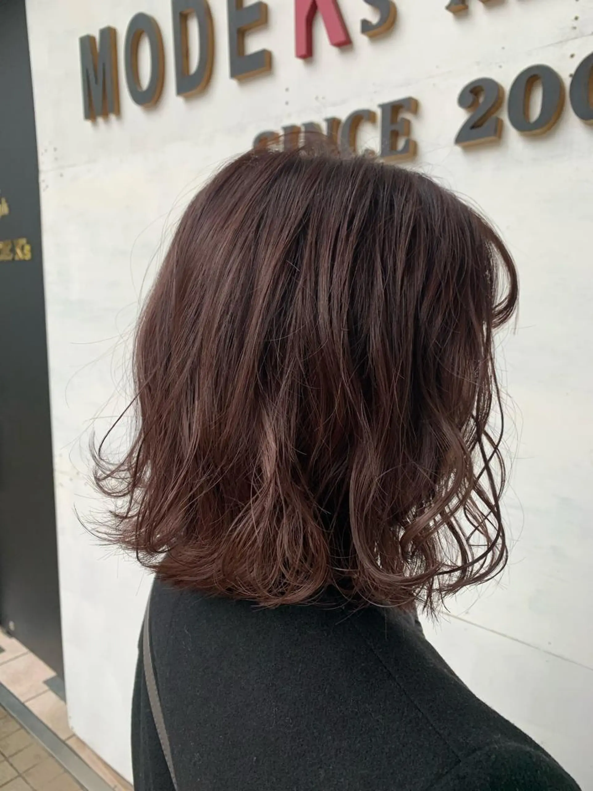 ミディアム カラー ブラウンカラー カット パーマ トリートメント Zina天王寺 CHIAKIのヘアスタイル