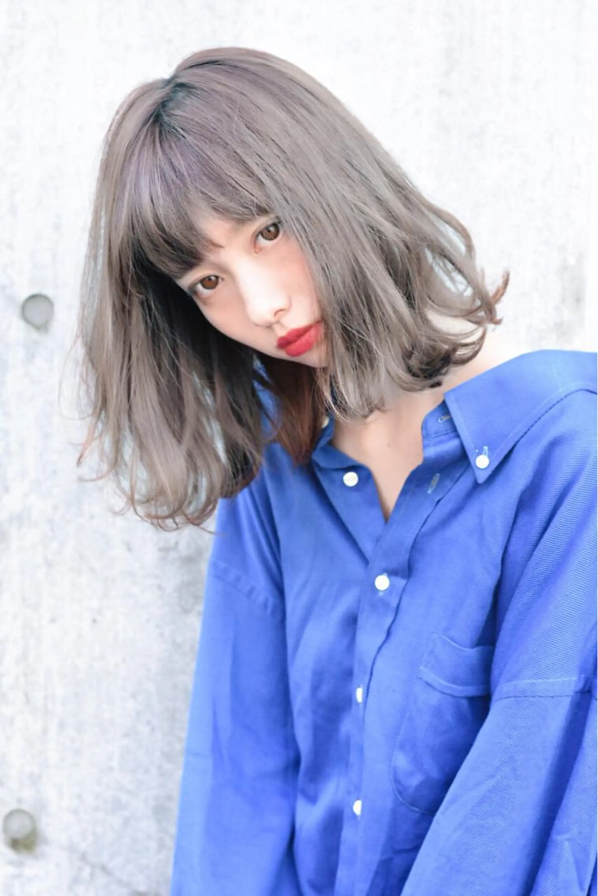 ショート カラー ブルーカラー ブルージュ ボブ 外ハネヘア カット ヘアカラー マンスルージュKITTEマルイ博多店所属・20:30〜博多駅 マルイ7階/翔のヘアスタイル