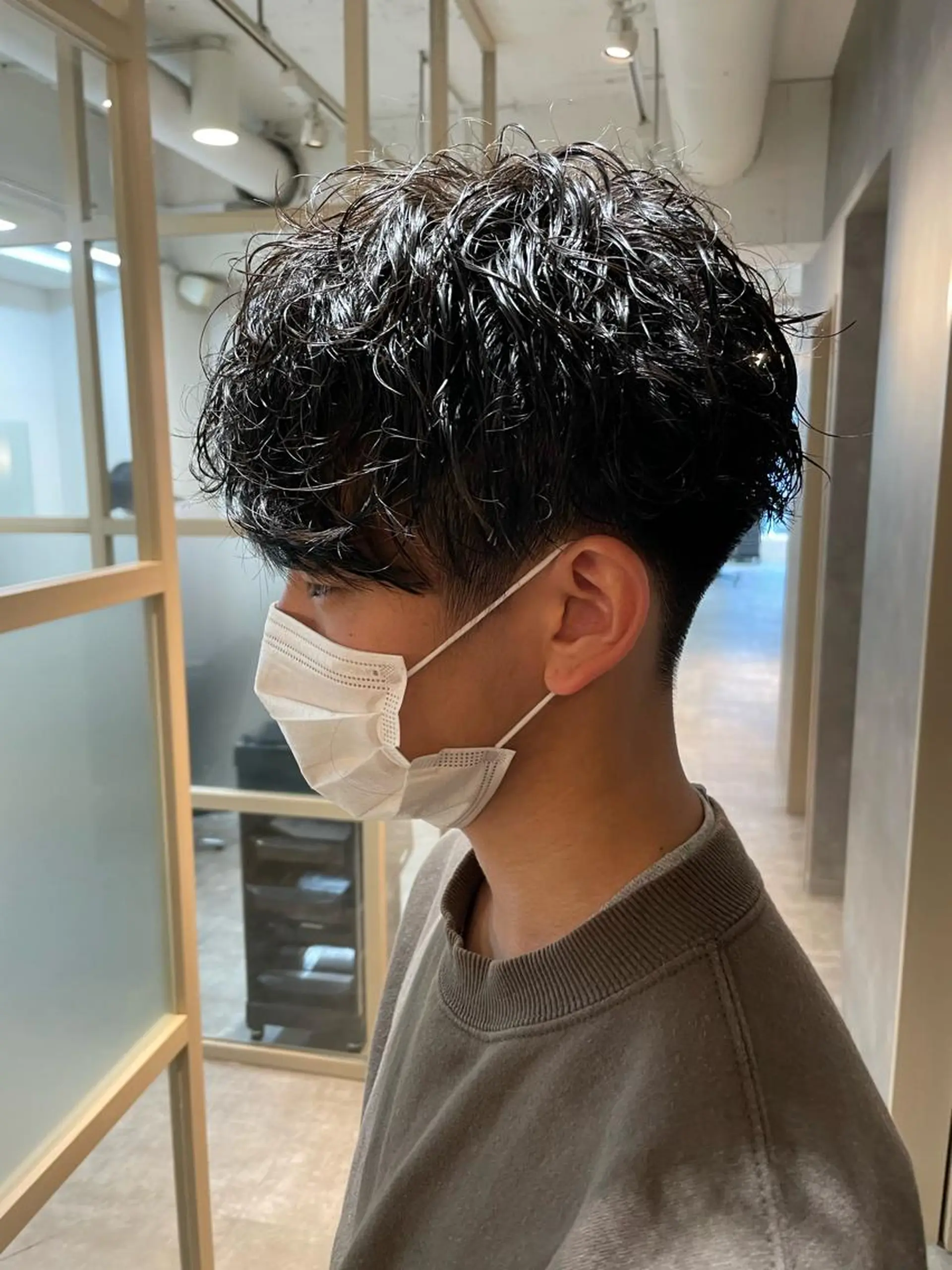 ショート パーマ カット パーマ 渋谷 メンズ 木下 仁来のヘアスタイル