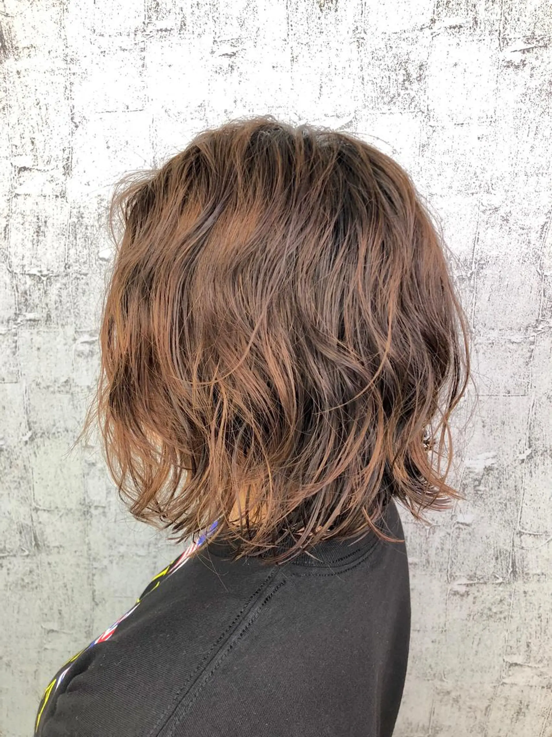 ミディアム パーマ ミディアムパーマ 透明感カラー✨ツヤ髪 廣畑昌志のヘアスタイル