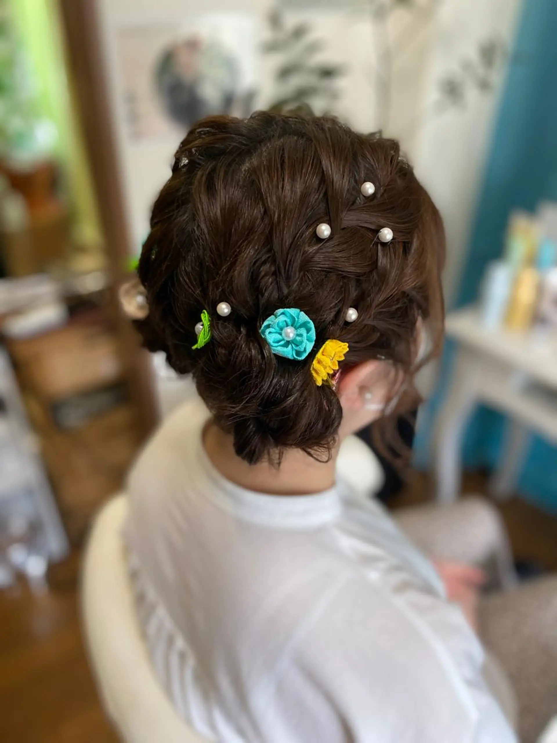 セミロング 浴衣 ヘアセット hairmake Sakura松本真理のヘアスタイル