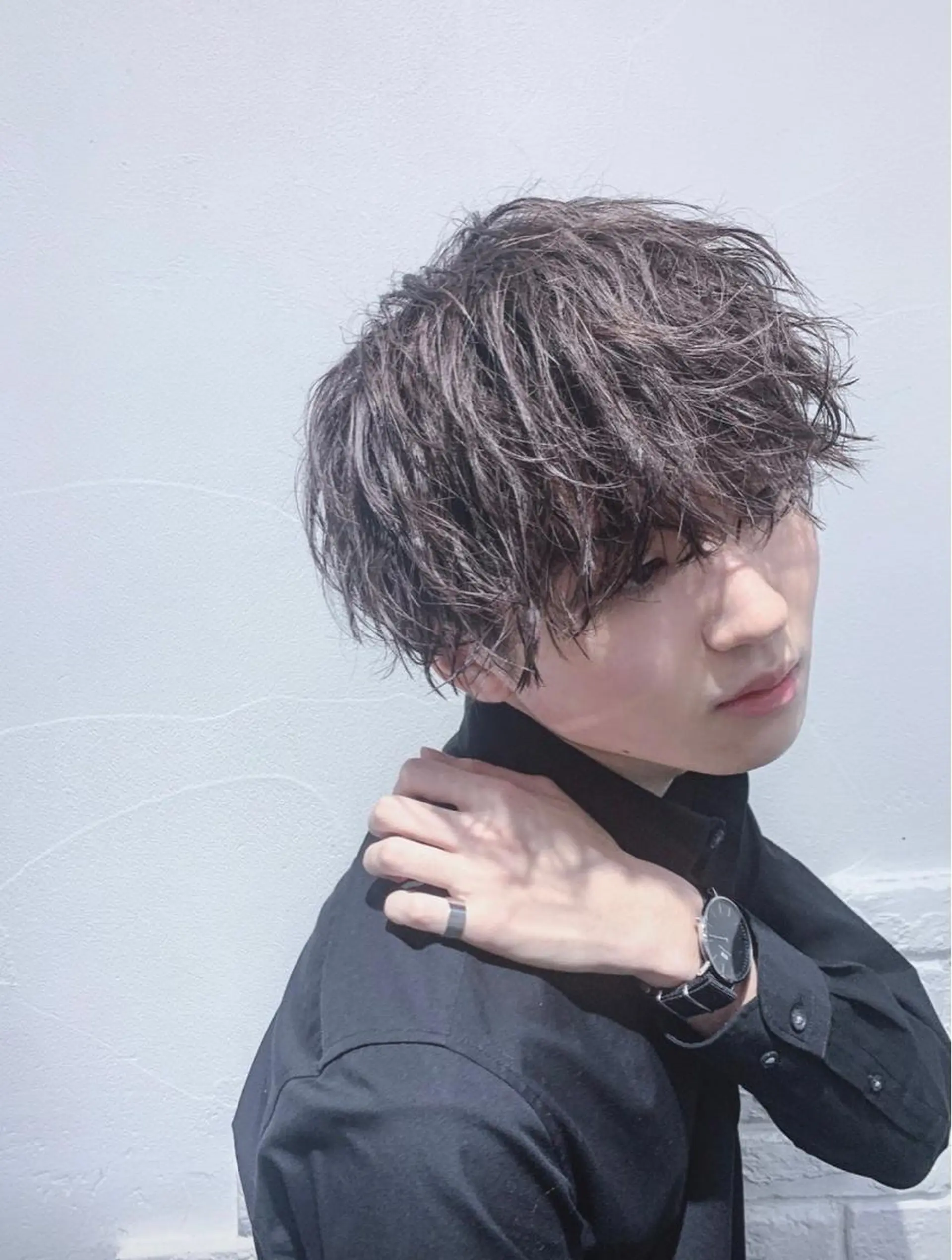 ショート カラー パーマ ヘアアレンジ メンズ キッズ ネイル マツエク・マツパ メンズ人気NO,1 Genieジーニーのヘアスタイル