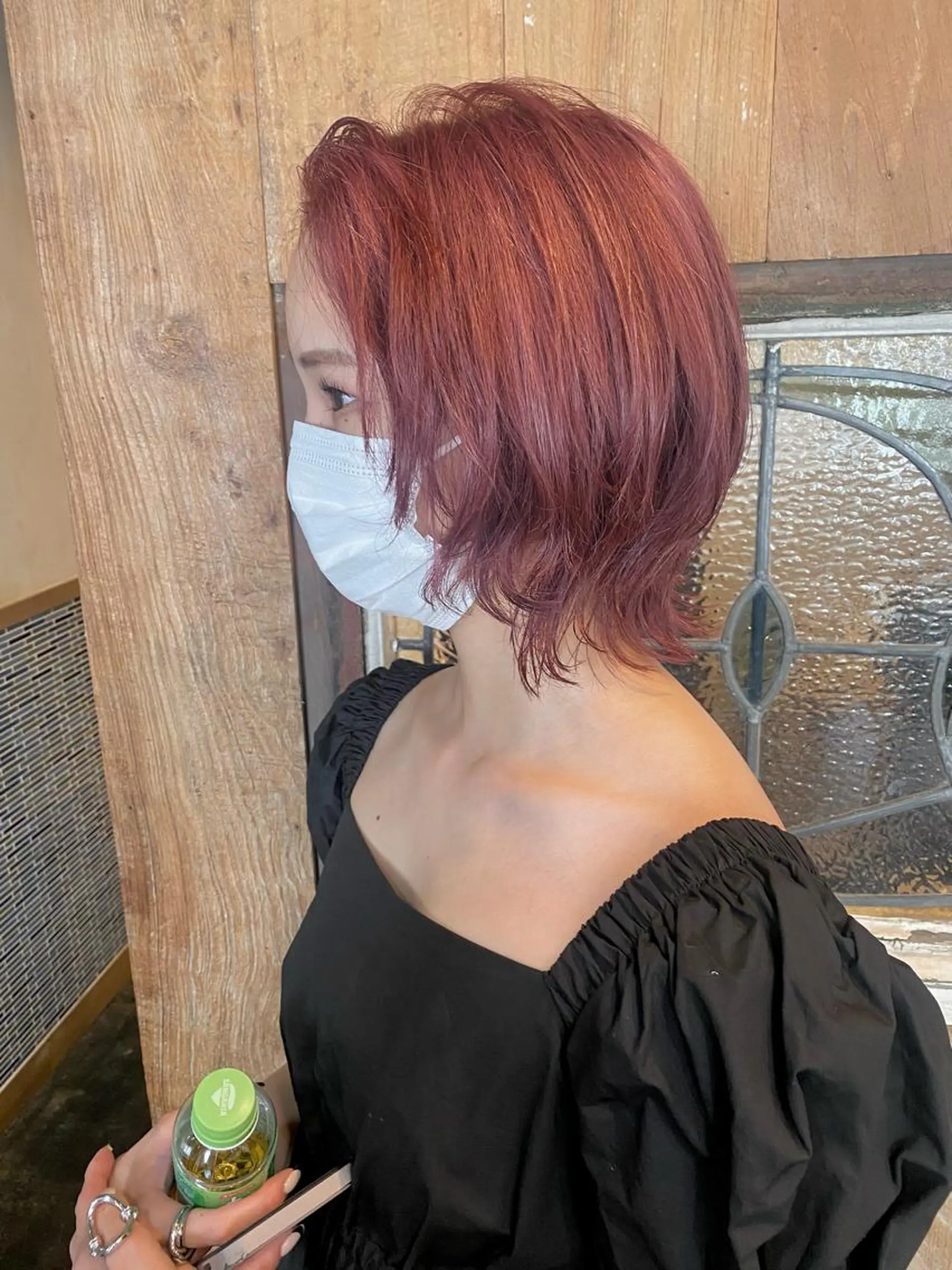 ショート カラー ブリーチ ピンクカラー ウルフカット ハイトーンカラー🍑 maanaのヘアスタイル