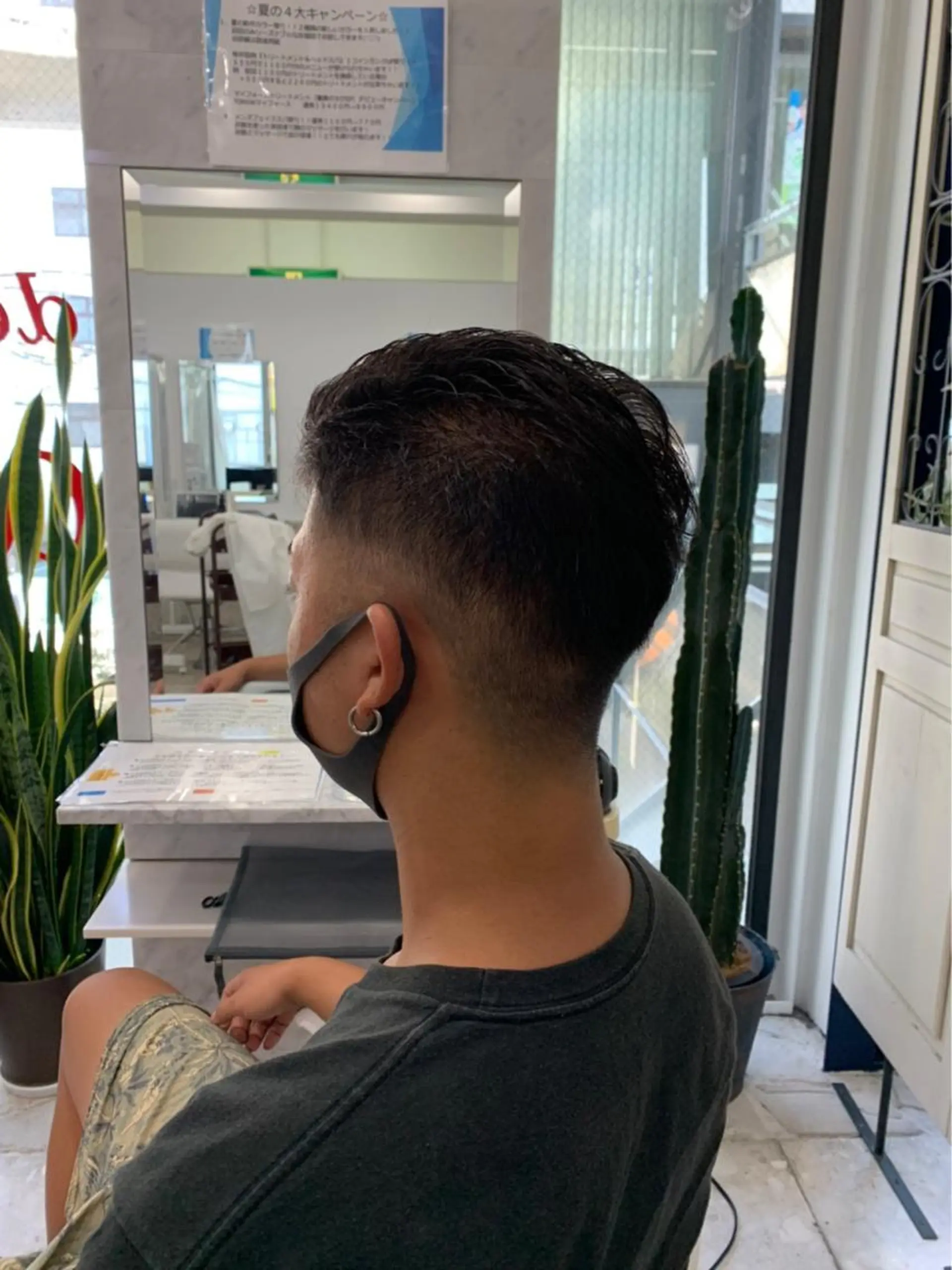 ショート メンズ ハイライト&曲がる 縮毛矯正特化 玉置のヘアスタイル