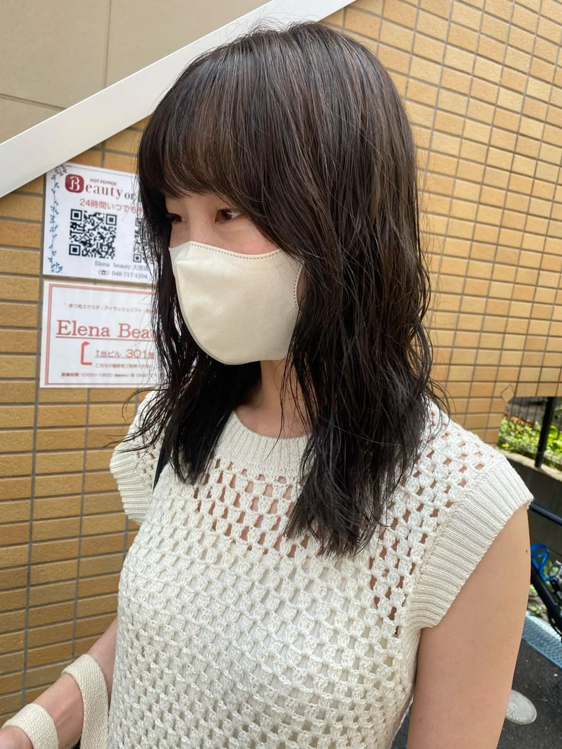 セミロング セミロングパーマ カット ヘアカラー パーマ トリートメント 西山 恵太郎のヘアスタイル